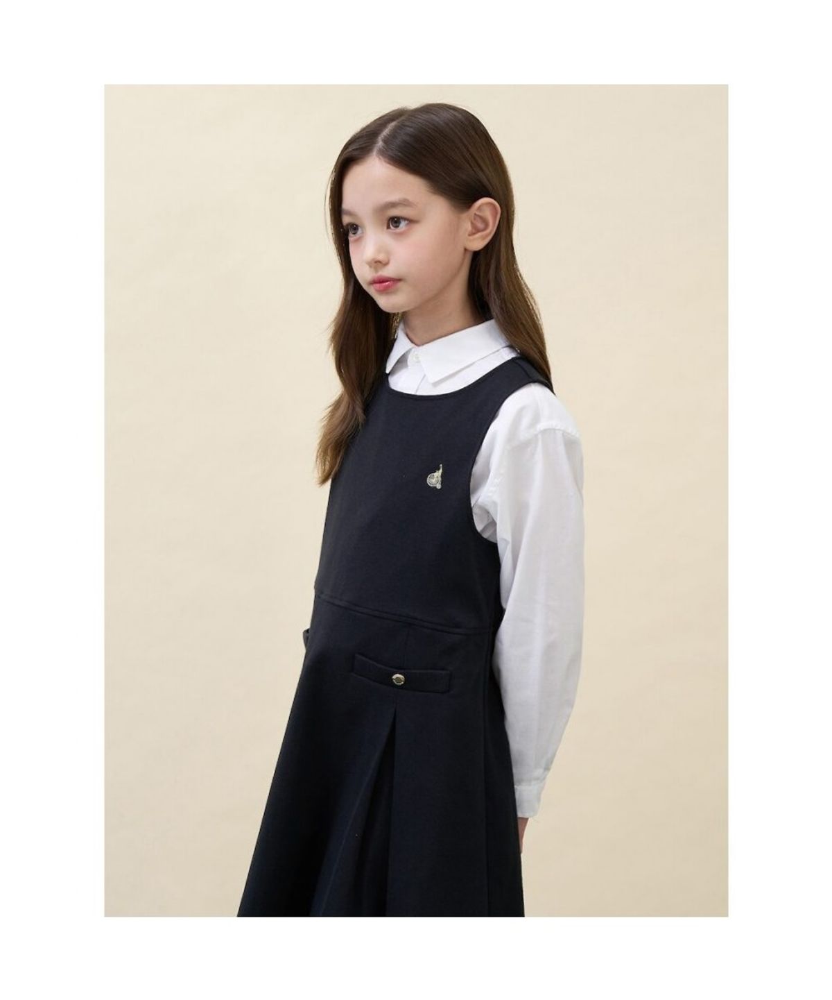 빈폴 키즈(BEANPOLE KIDS) 클래식 베스트형 저지 원피스  블랙 (BI6771G025)