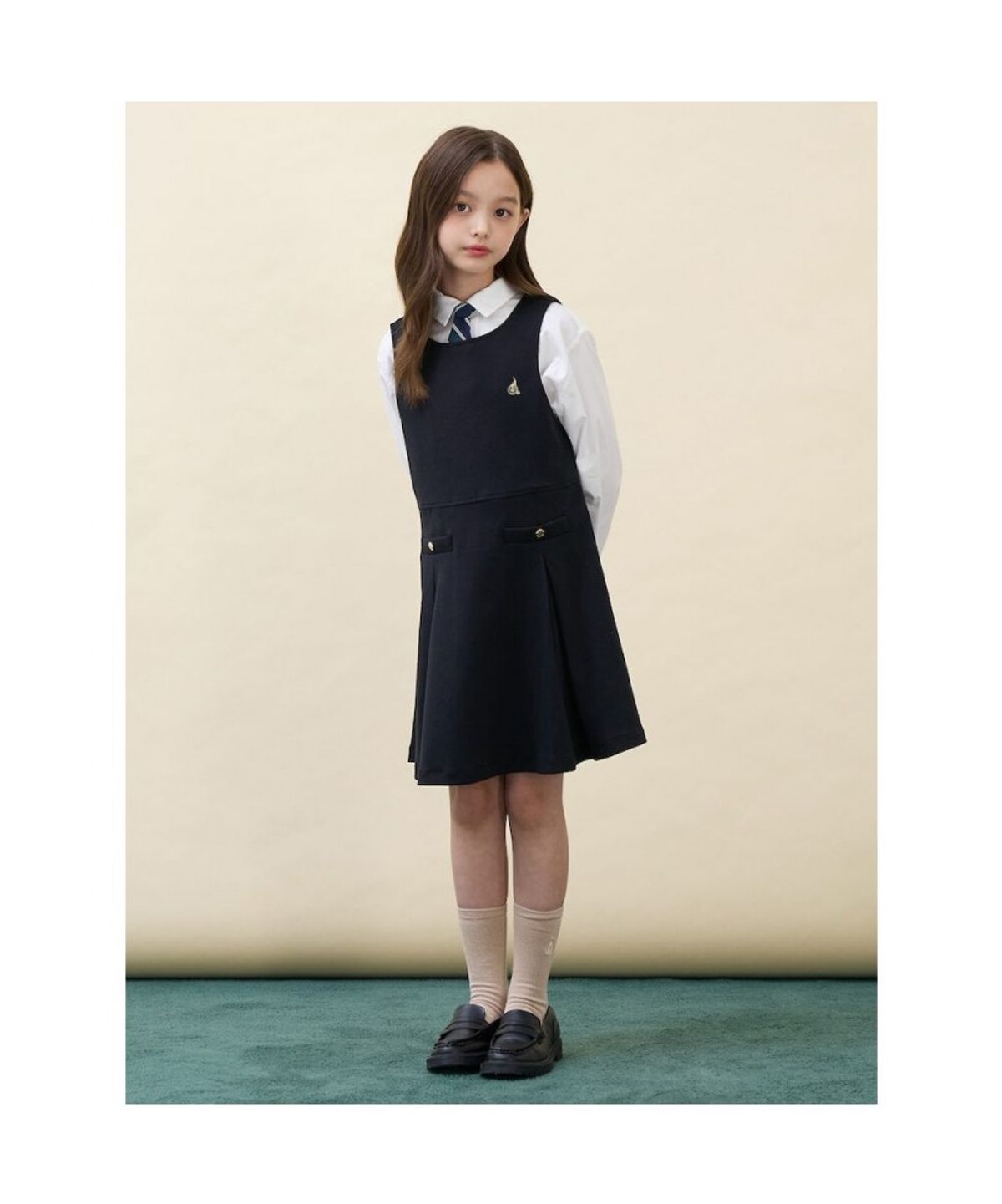빈폴 키즈(BEANPOLE KIDS) 클래식 베스트형 저지 원피스  블랙 (BI6771G025)