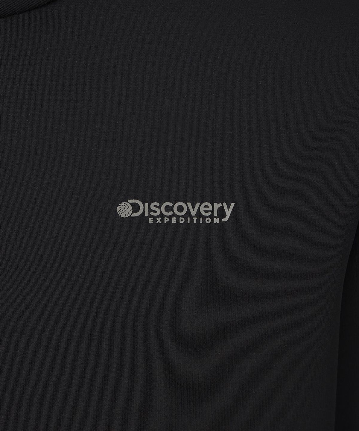 디스커버리 익스페디션(DISCOVERY EXPEDITION) 남성 베이직 반집업 티셔츠 (BLACK)
