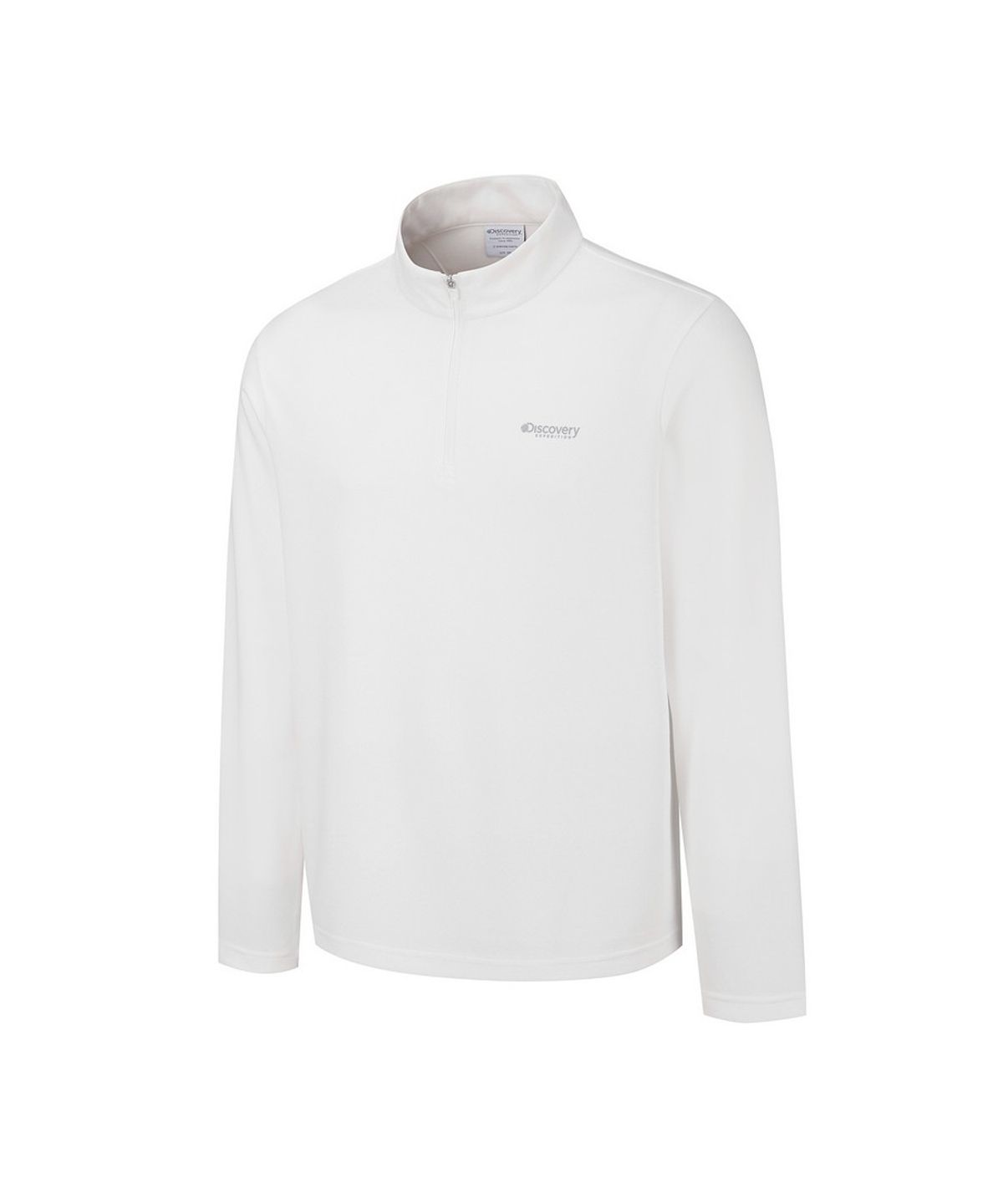 디스커버리 익스페디션(DISCOVERY EXPEDITION) 남성 베이직 반집업 티셔츠 (WHITE)