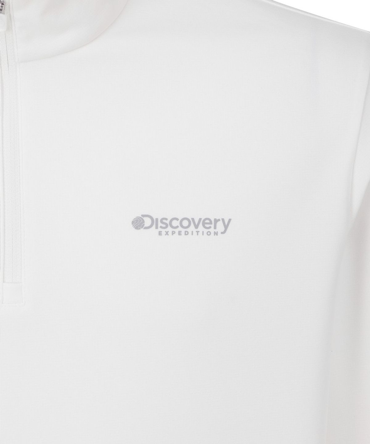 디스커버리 익스페디션(DISCOVERY EXPEDITION) 남성 베이직 반집업 티셔츠 (WHITE)