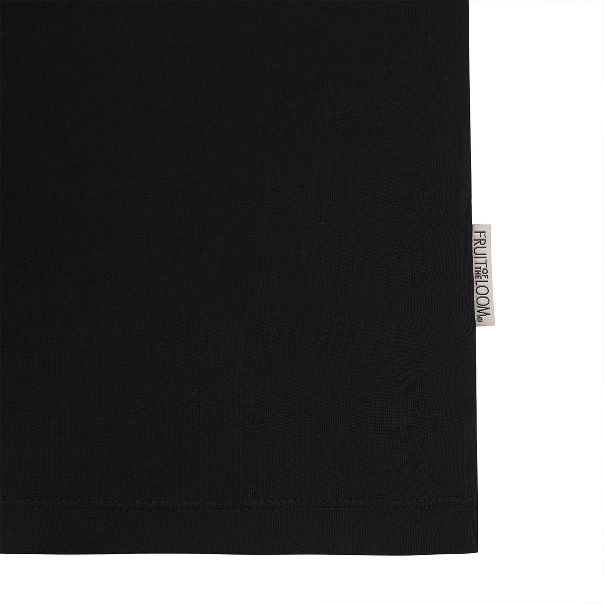프룻오브더룸(FRUIT OF THE LOOM) 피치가공 빅애플 크롭 링커 반팔티셔츠(BLACK)