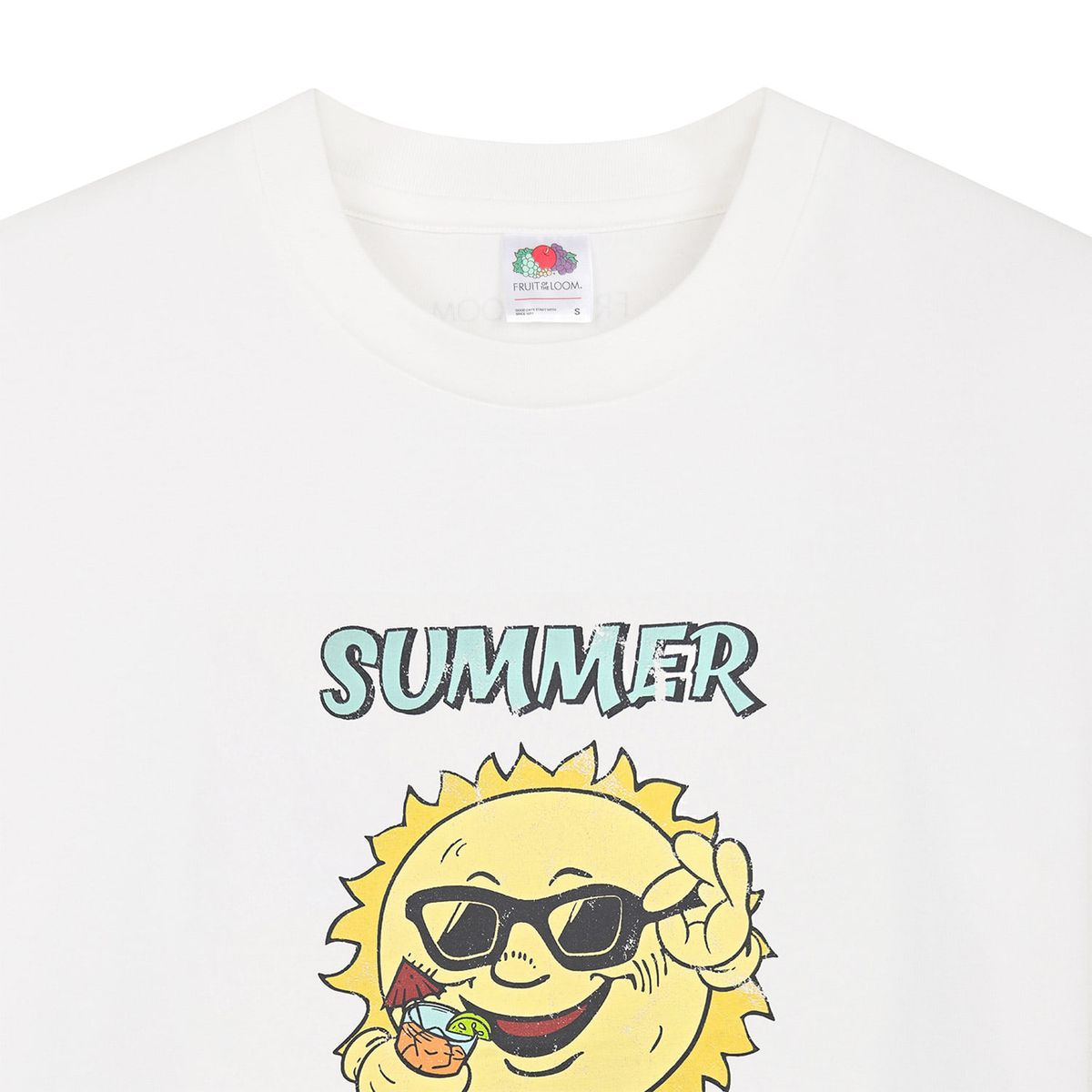 프룻오브더룸(FRUIT OF THE LOOM) 피그먼트 프루티 피크닉 반팔티셔츠(WHITE)