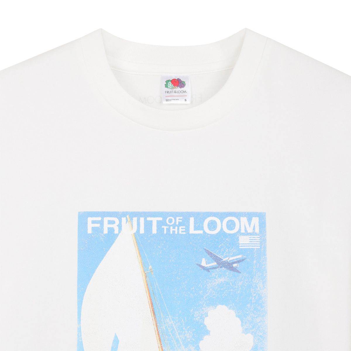 프룻오브더룸(FRUIT OF THE LOOM) 세일링 빈티지 반팔티셔츠(WHITE)