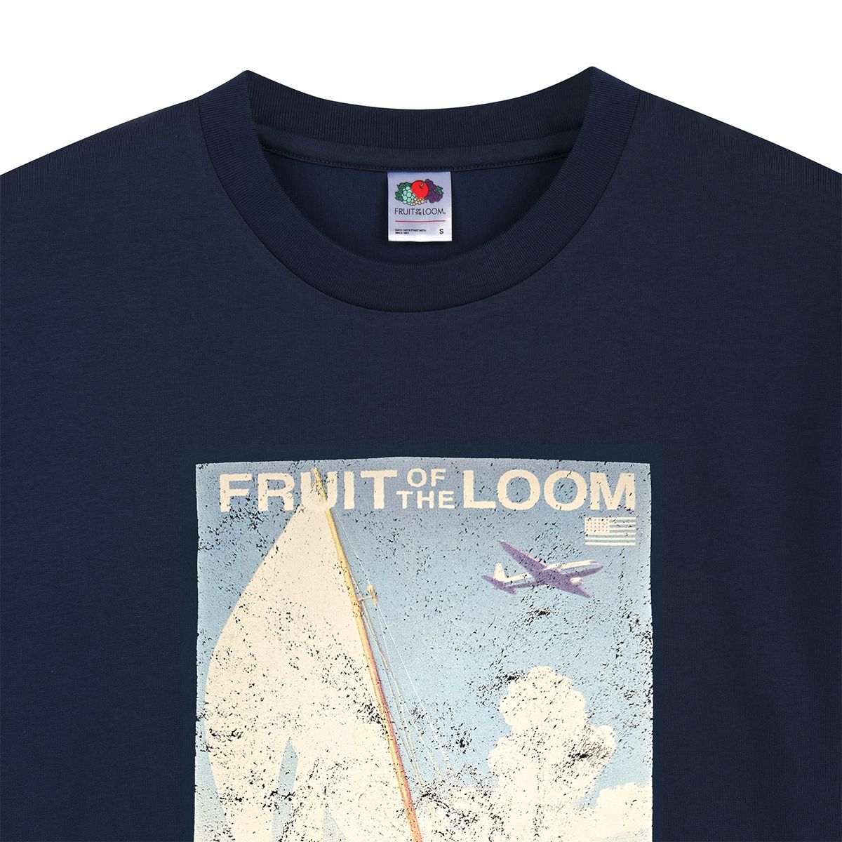 프룻오브더룸(FRUIT OF THE LOOM) 세일링 빈티지 반팔티셔츠(NAVY)