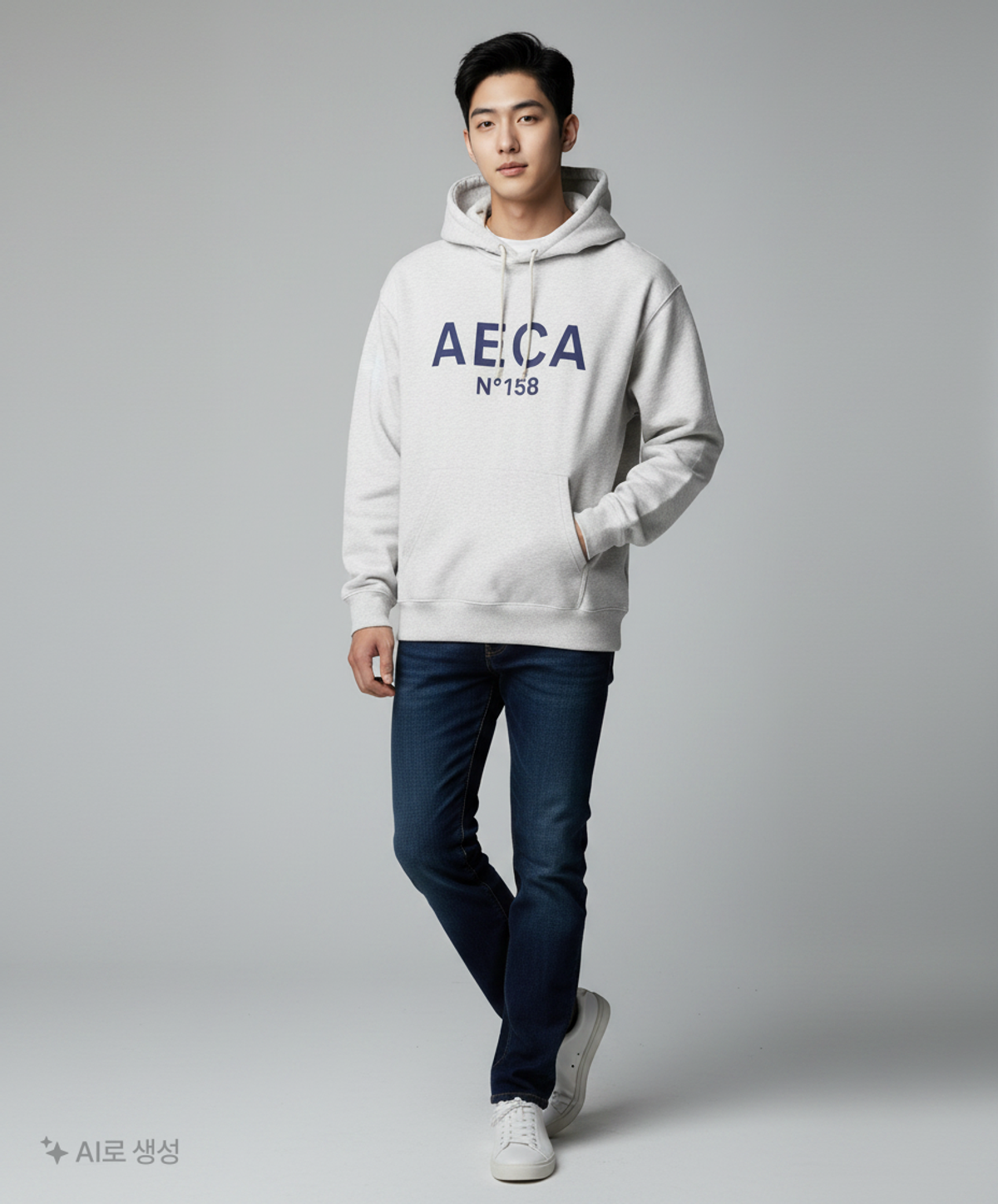 에이카화이트(AECA) BIG LOGO PULLOVER HOODIE [7color] L