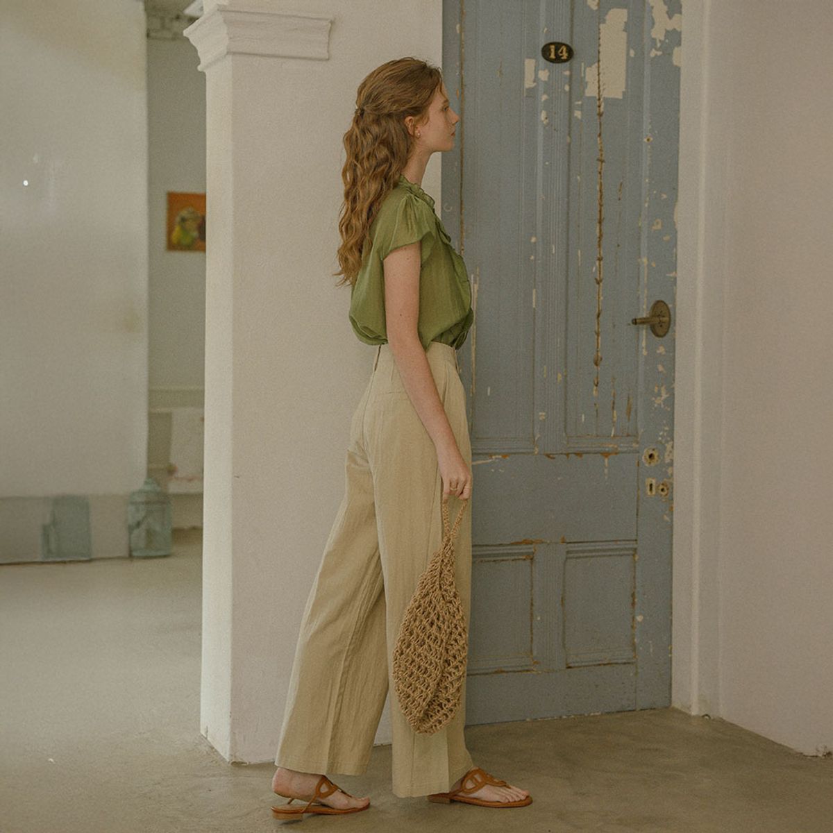 프라우드 마리(PROUD MARY) PM_Wide leg tailored pants_BEIGE