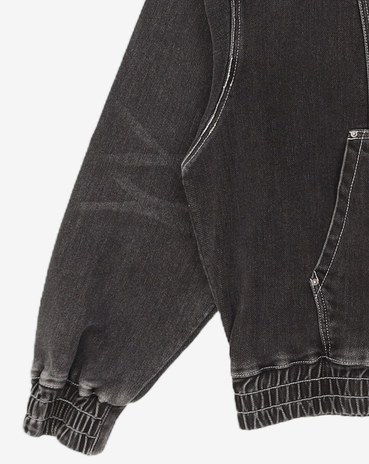 메종미네드(MAISON MINED) WASHING DENIM SNAP HOOD BLACK M