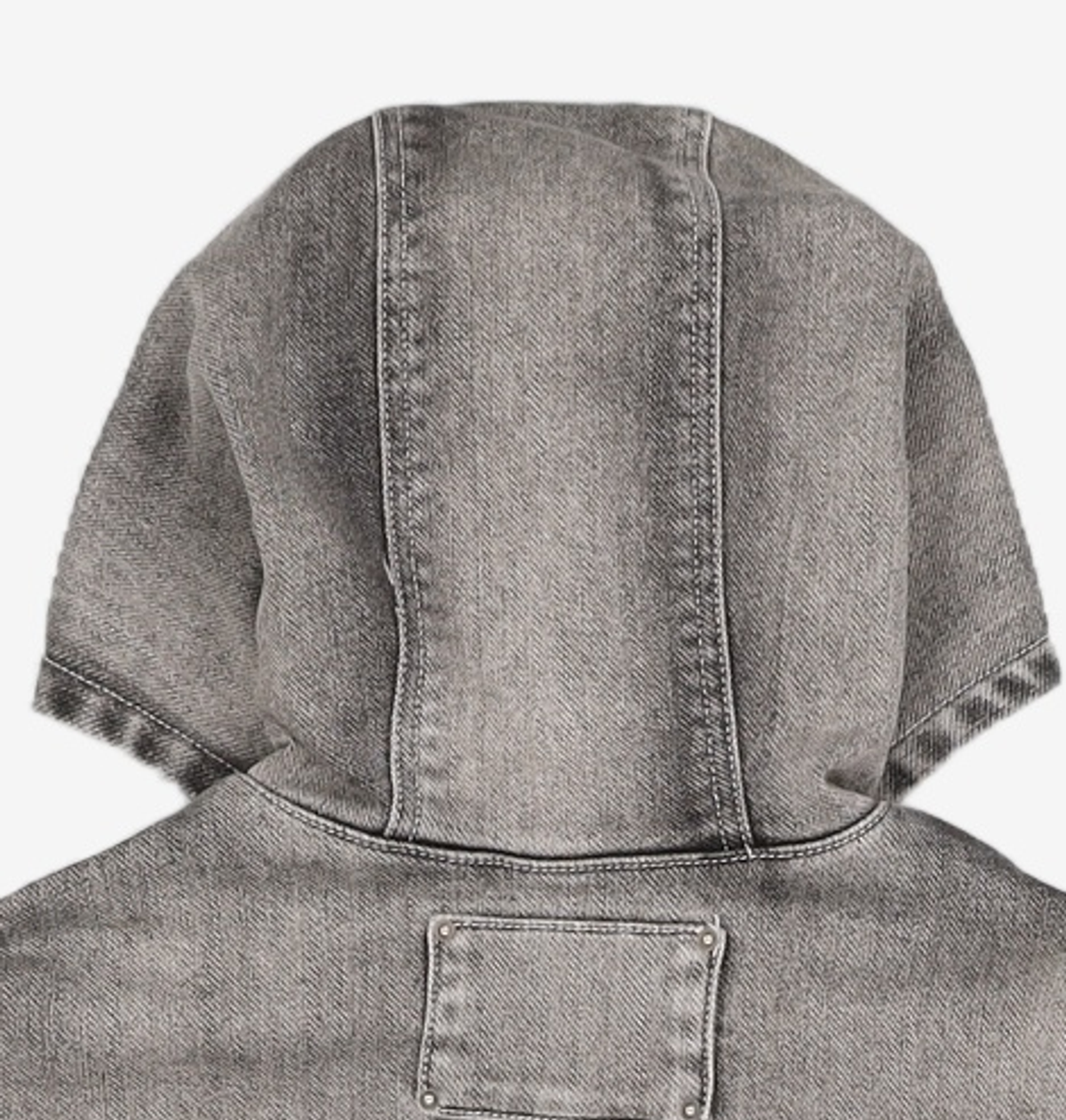 메종미네드(MAISON MINED) WASHING DENIM SNAP HOOD BLACK M
