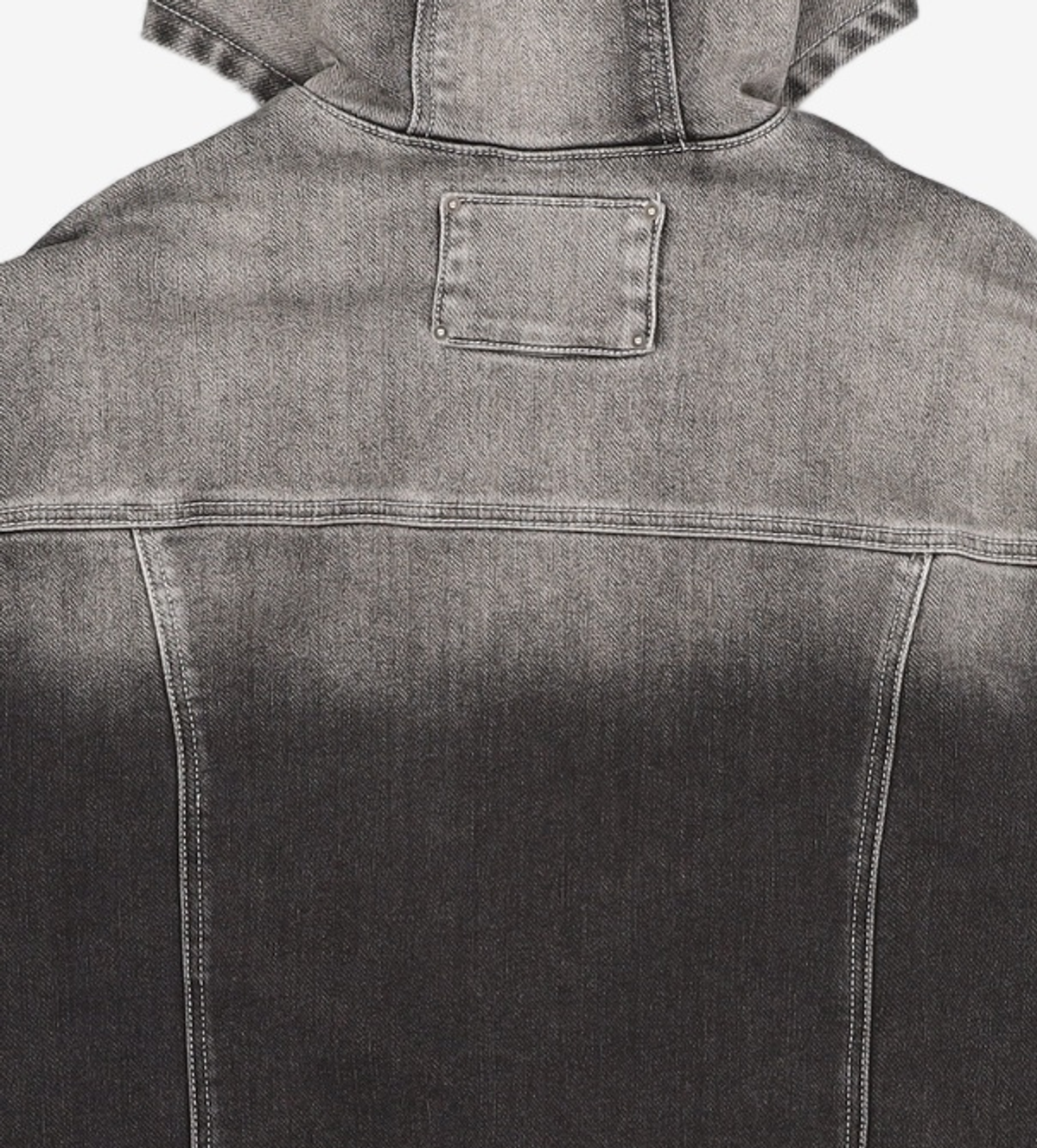 메종미네드(MAISON MINED) WASHING DENIM SNAP HOOD BLACK M