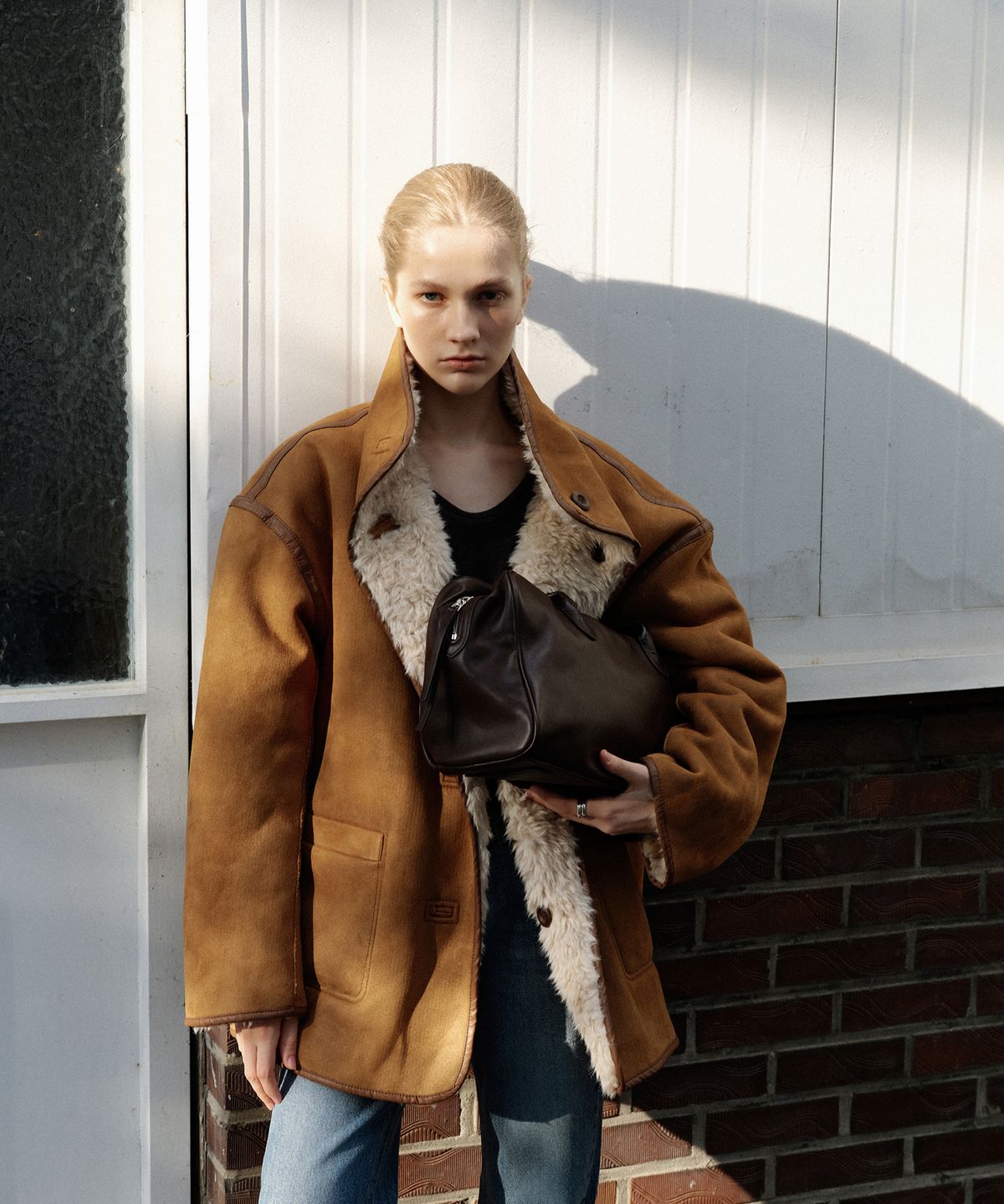 108파운드(108POUND) [사이즈추가]Molly Reversible Shearling Coat_Camel