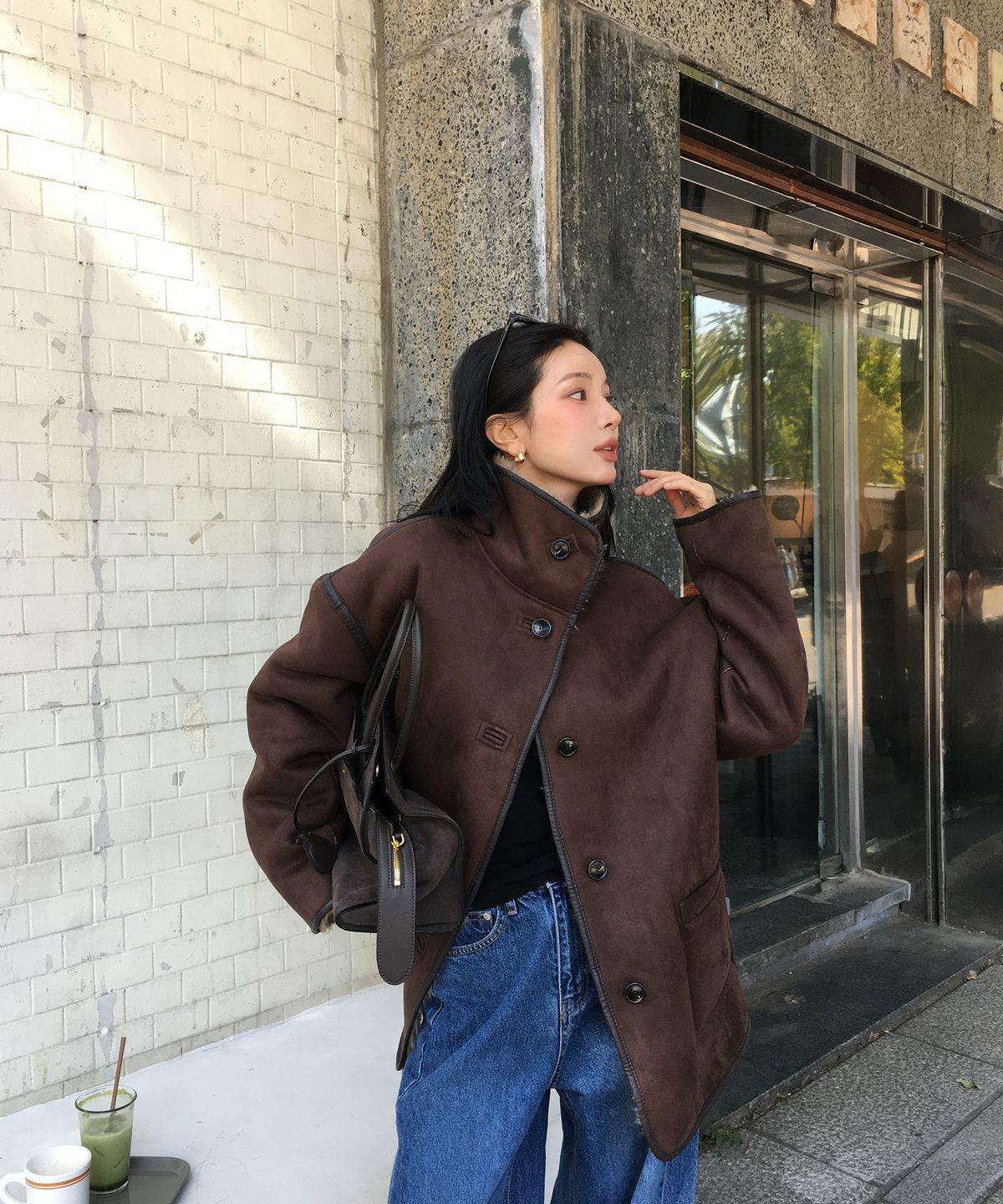 108파운드(108POUND) [사이즈추가]Molly Reversible Shearling Coat_Dark Brown