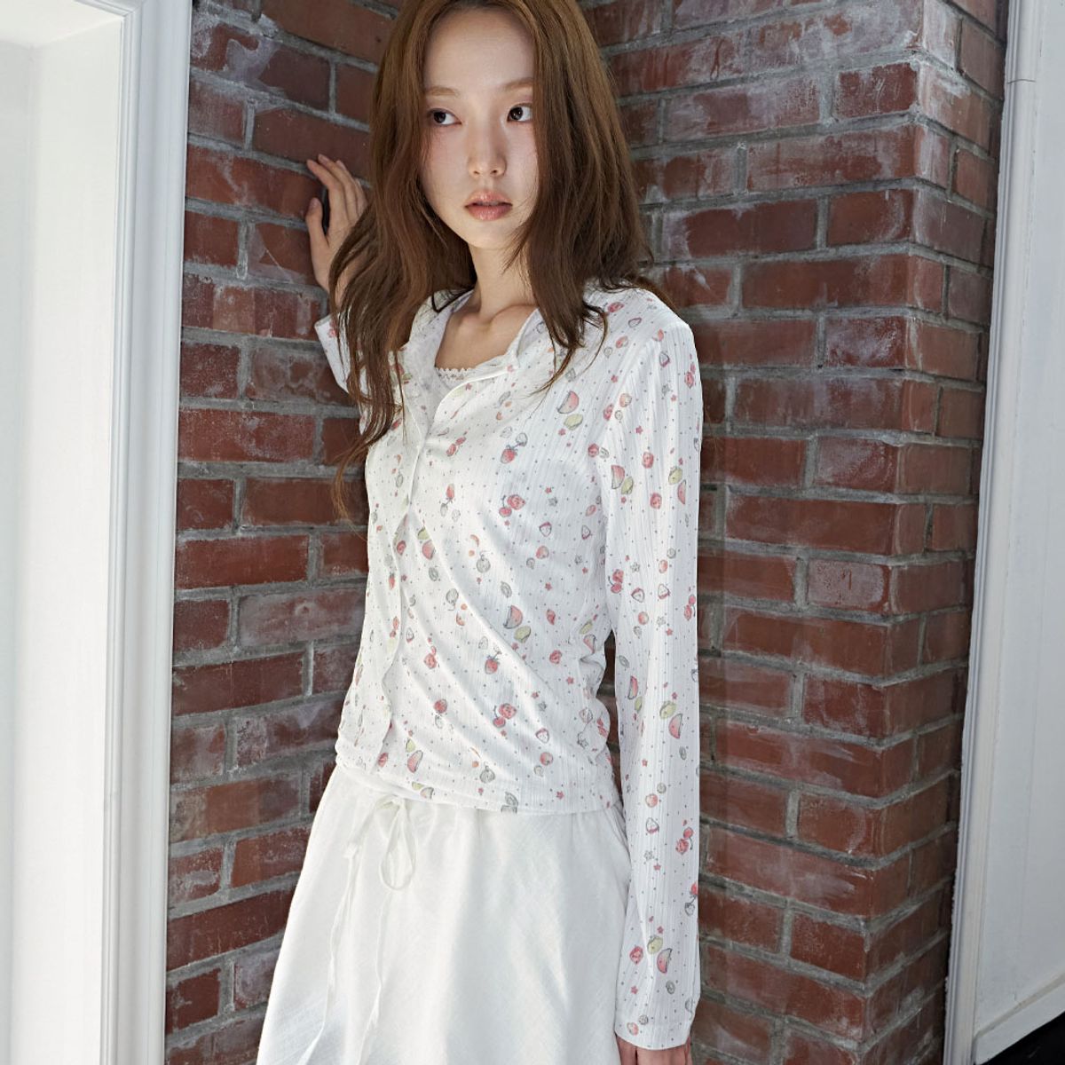 뮤즈무드(MUSEMOOD) Hwachae Cardigan & Cami Set (가디건&나시세트)
