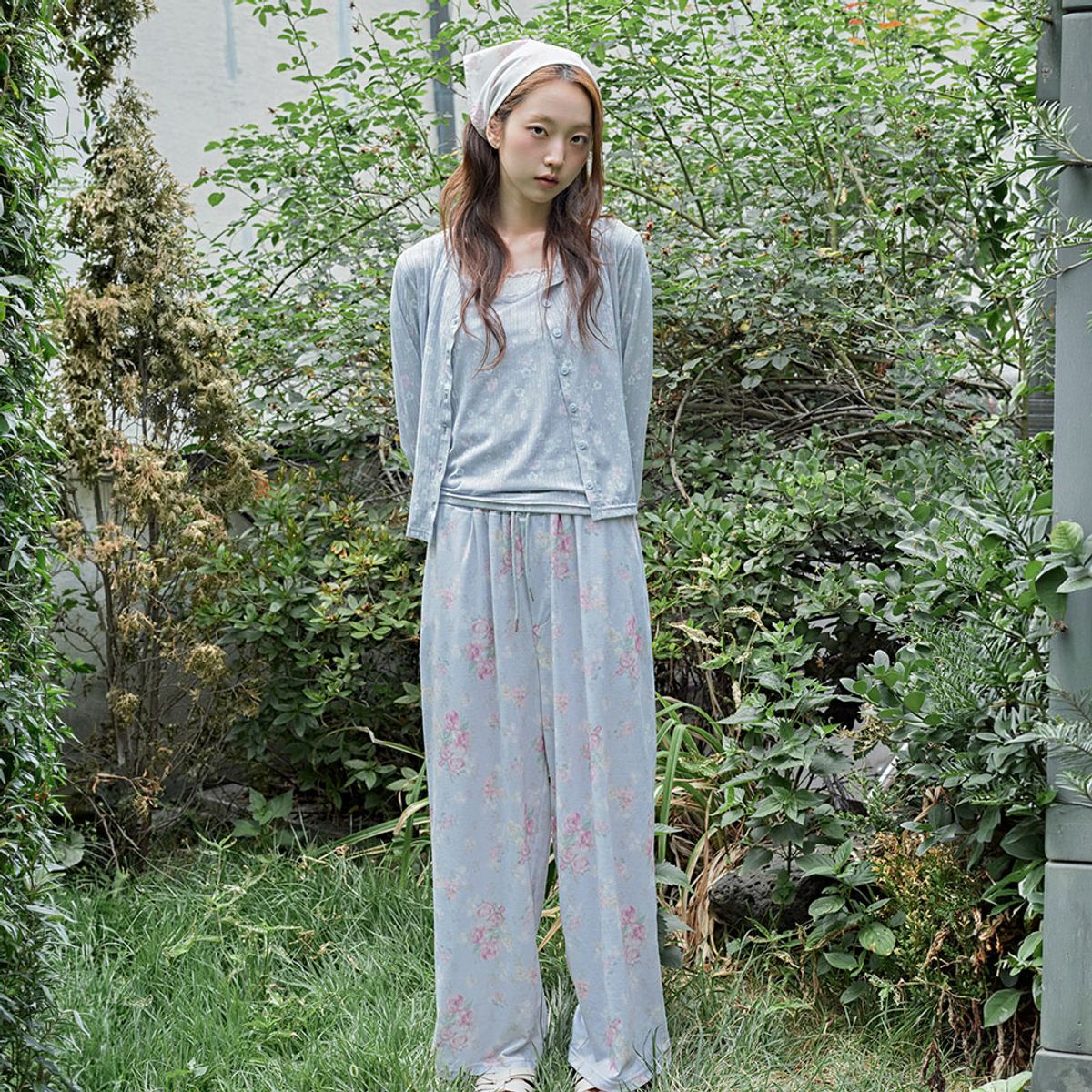뮤즈무드(MUSEMOOD) Rose Letter Wide Pants (밴딩팬츠)