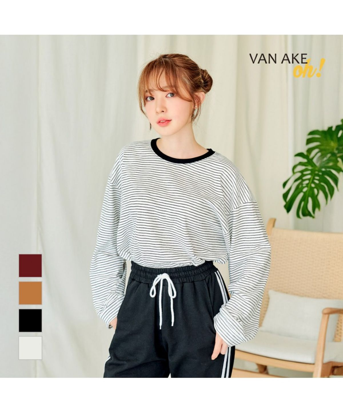 반에이크(VANAKE) 요거트 단가라 티셔츠_OB07TSME47Z