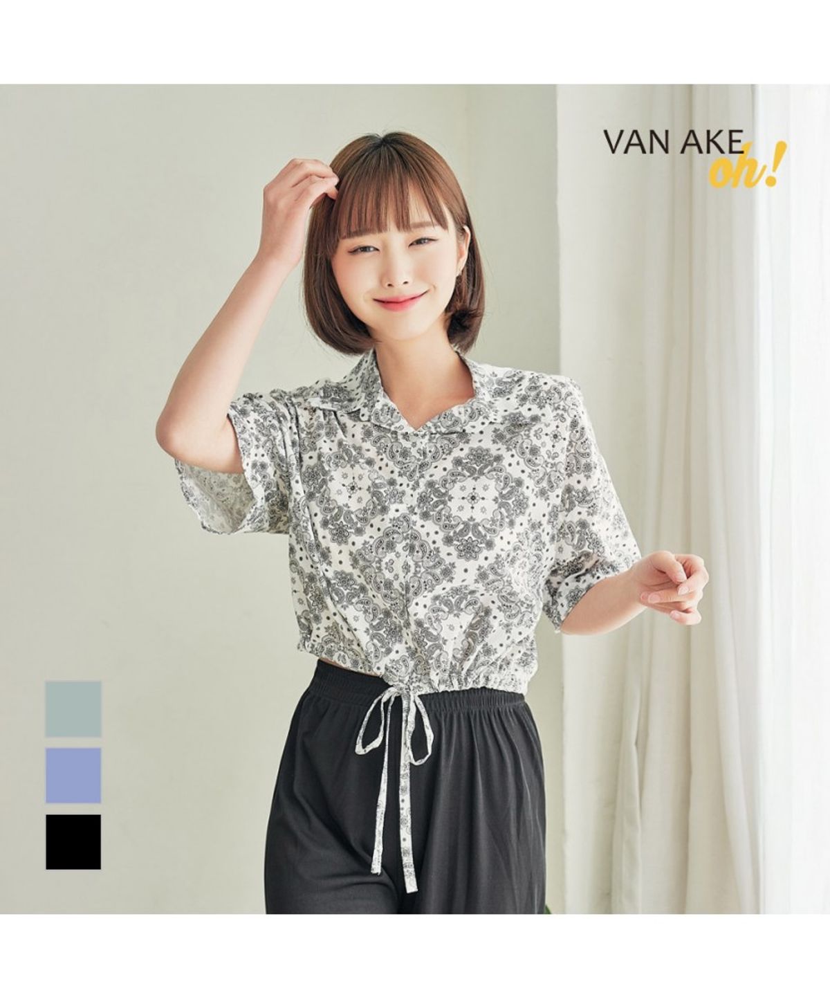 반에이크(VANAKE) 포이즈 페이즐리 셔츠_OB14STME06Z