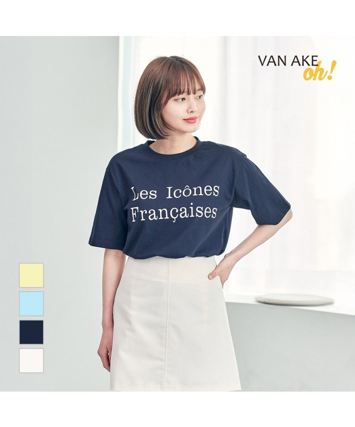 반에이크(VANAKE) 레스아 반팔 티셔츠_OB14TSME06Z