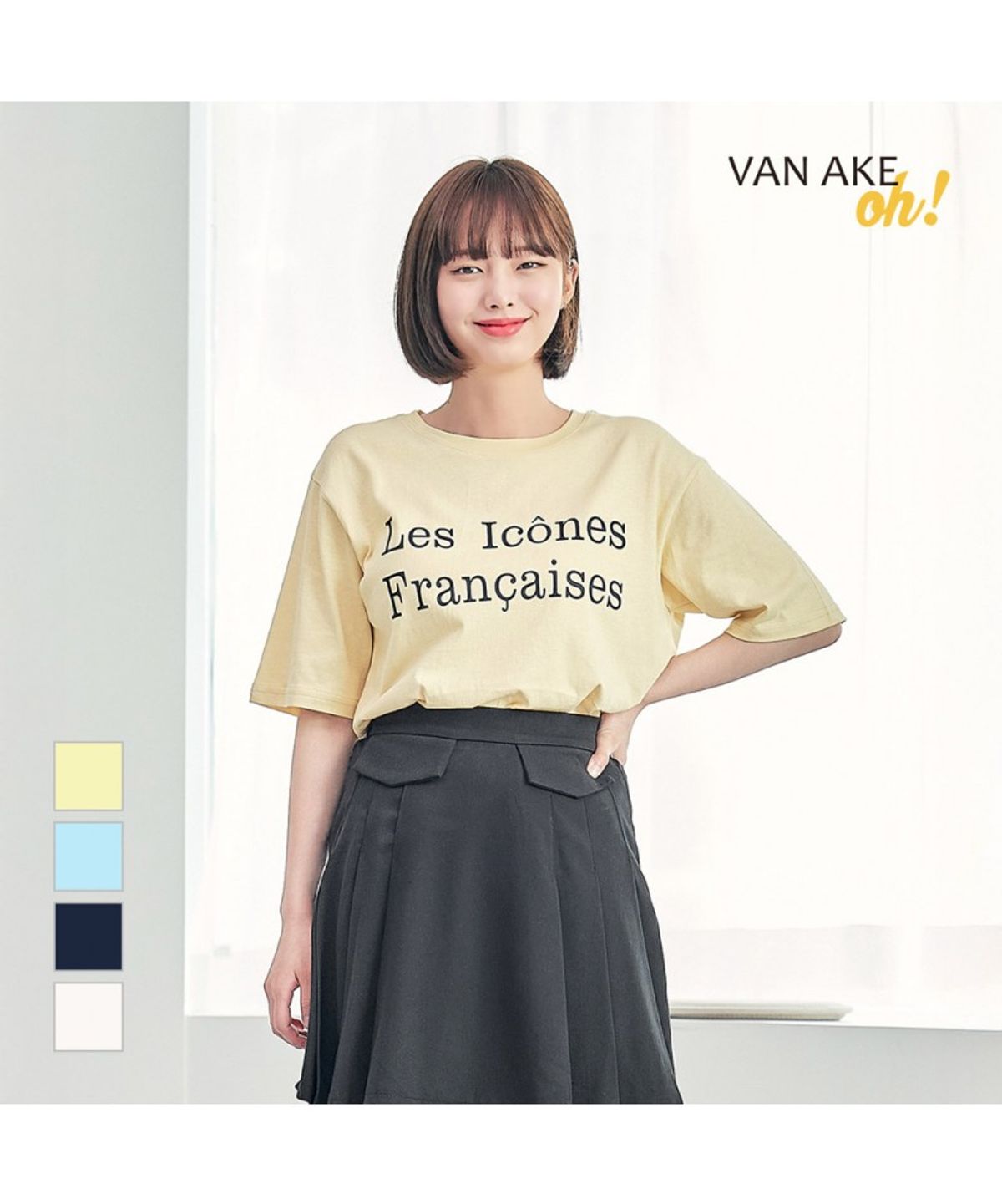 반에이크(VANAKE) 레스아 반팔 티셔츠_OB14TSME06Z