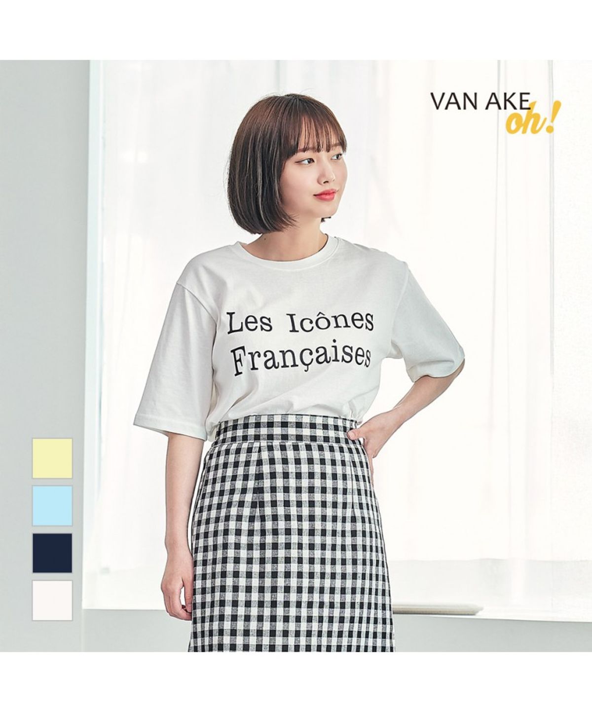 반에이크(VANAKE) 레스아 반팔 티셔츠_OB14TSME06Z