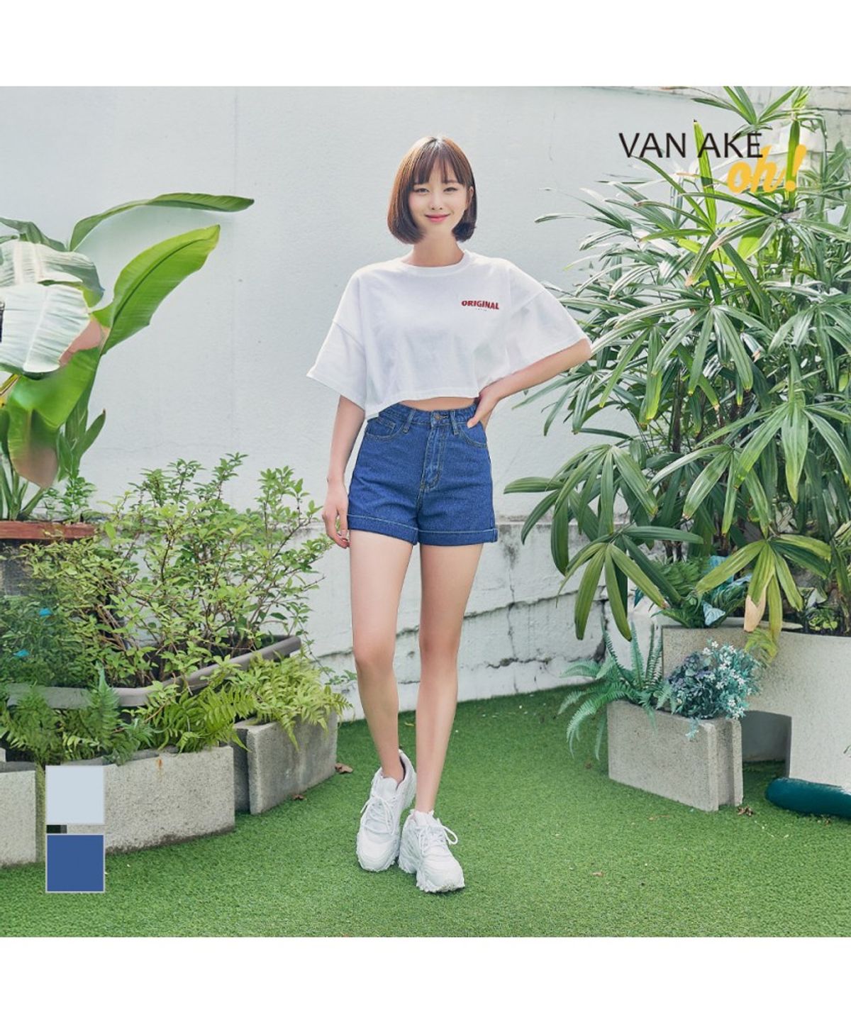 반에이크(VANAKE) 리다스 롤업 숏팬츠_OB15DNME01Z
