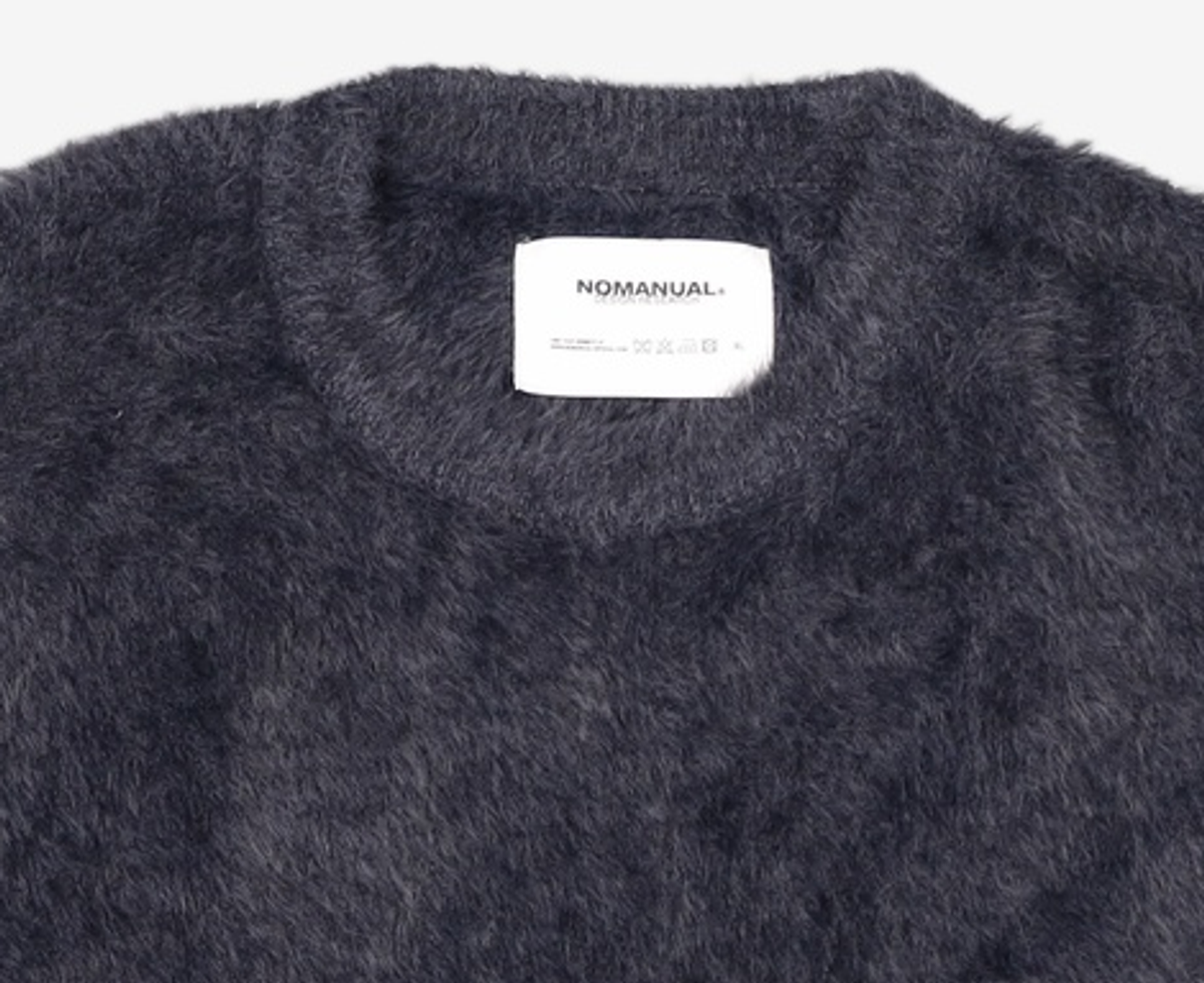 노매뉴얼(NOMANUAL) (시그니처종료)CROPPED HAIRY KNIT - 5 COLOR 105