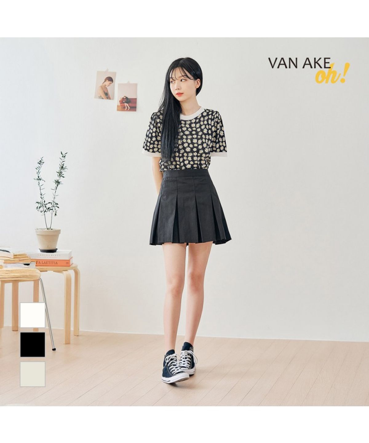 반에이크(VANAKE) 노카 플리츠 미니 스커트_OB15SKME02Z