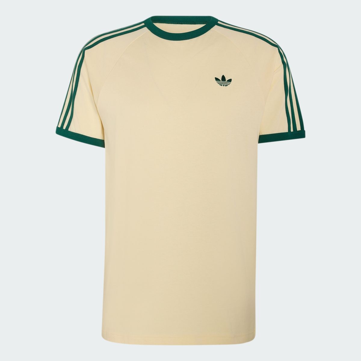 아디다스(ADIDAS) 3-스트라이프 티셔츠 - 웜바닐라:그린 / KT5058