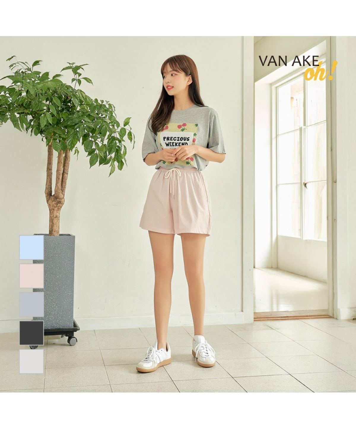 반에이크(VANAKE) 피그니 밴딩 숏팬츠_OB15SLME10Z