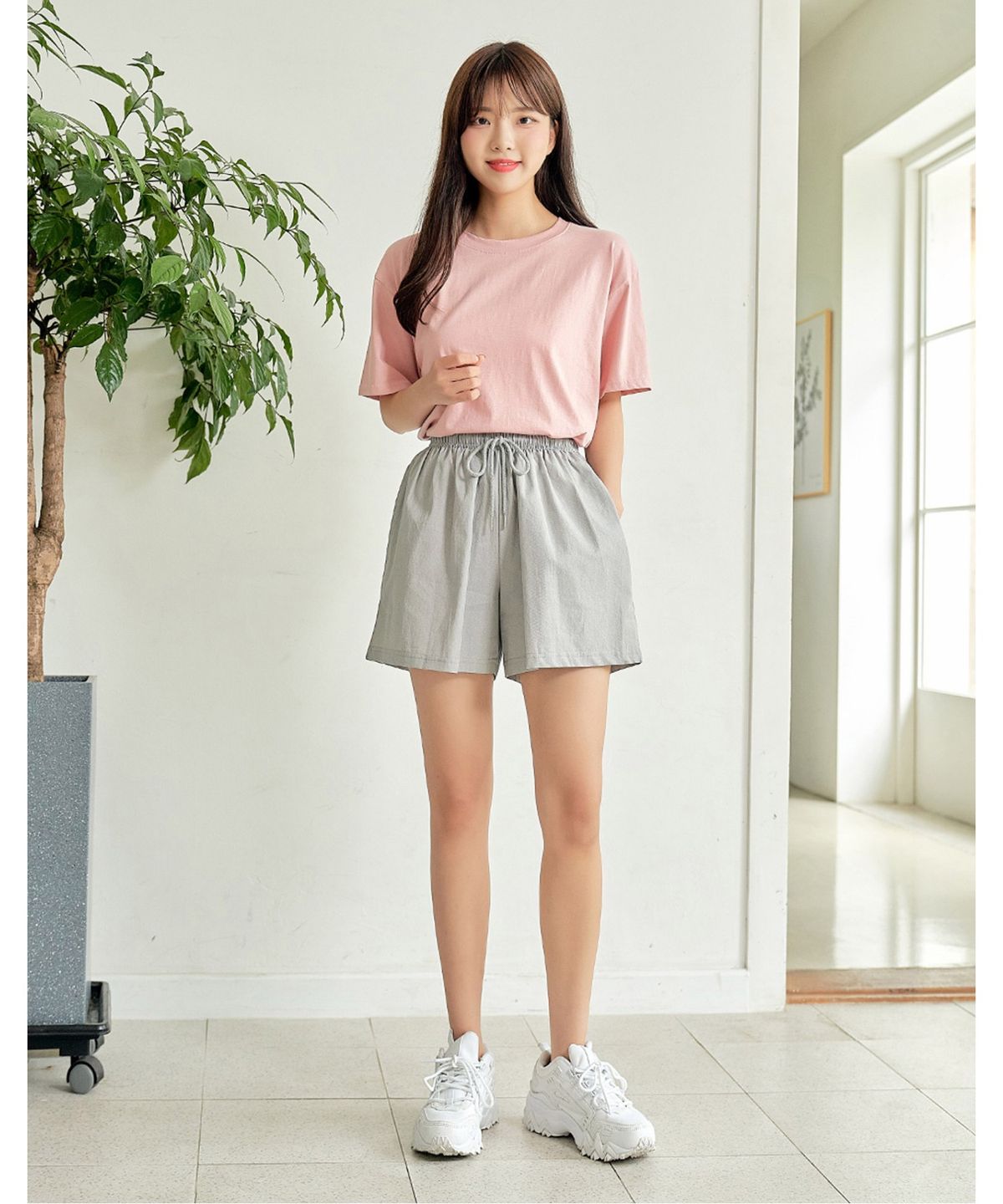 반에이크(VANAKE) 피그니 밴딩 숏팬츠_OB15SLME10Z