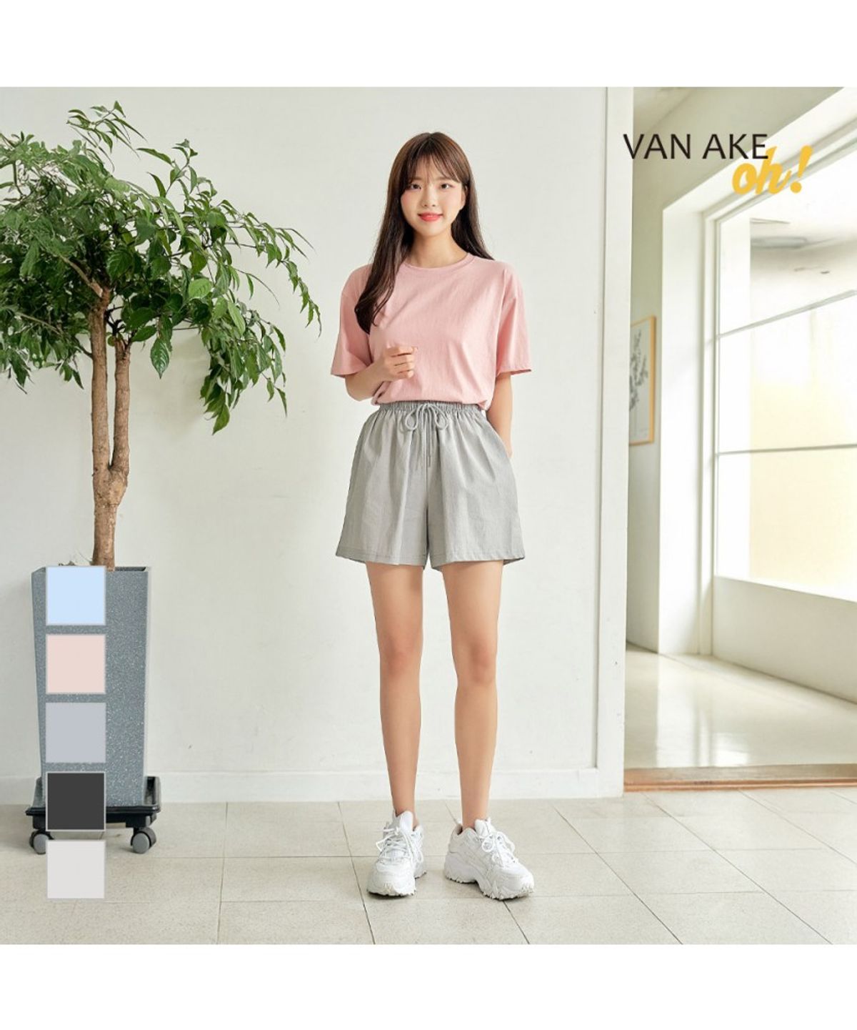 반에이크(VANAKE) 피그니 밴딩 숏팬츠_OB15SLME10Z