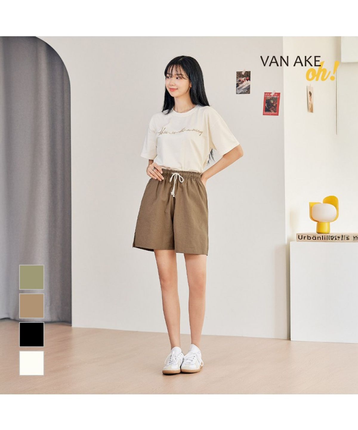 반에이크(VANAKE) 쏘피 린넨 숏팬츠_OB15SLME12Z