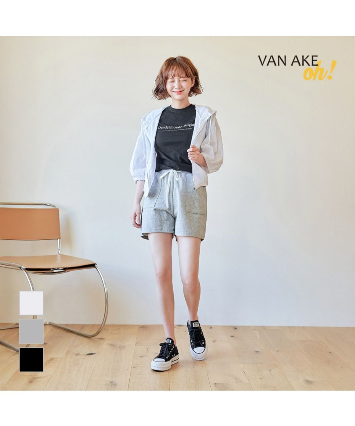 반에이크(VANAKE) 포포아 밴딩 숏팬츠_OB15SLME17Z
