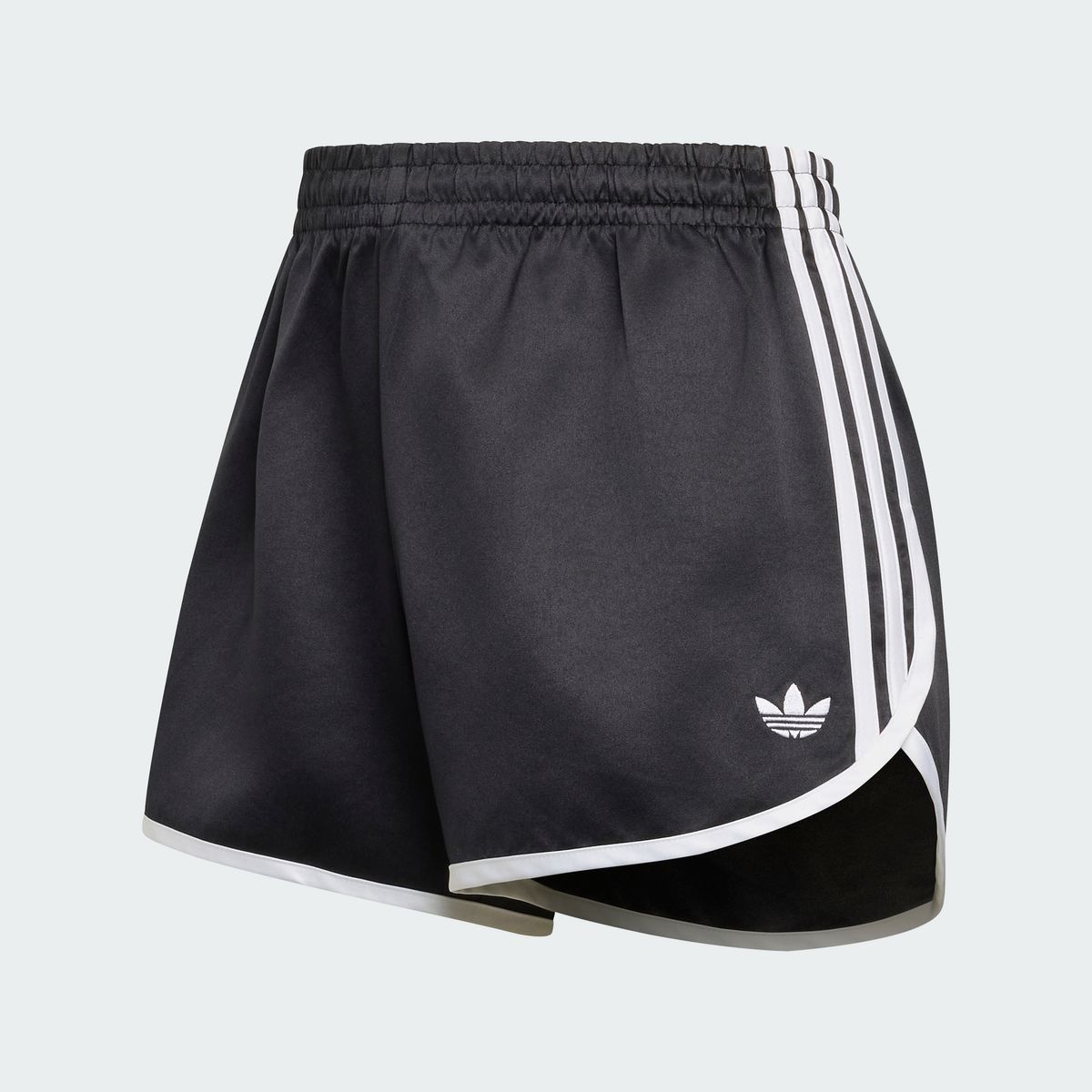 아디다스(ADIDAS) 새틴 3S 스프린터 숏 팬츠 - 블랙:화이트 / KR4226