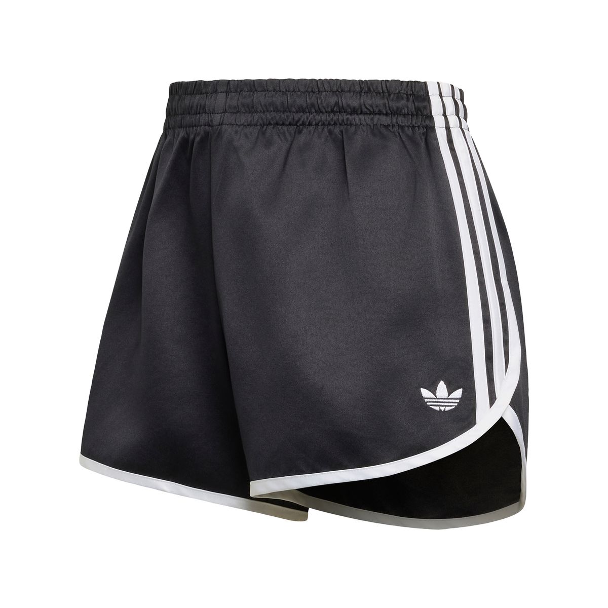 아디다스(ADIDAS) 새틴 3S 스프린터 숏 팬츠 - 블랙:화이트 / KR4226
