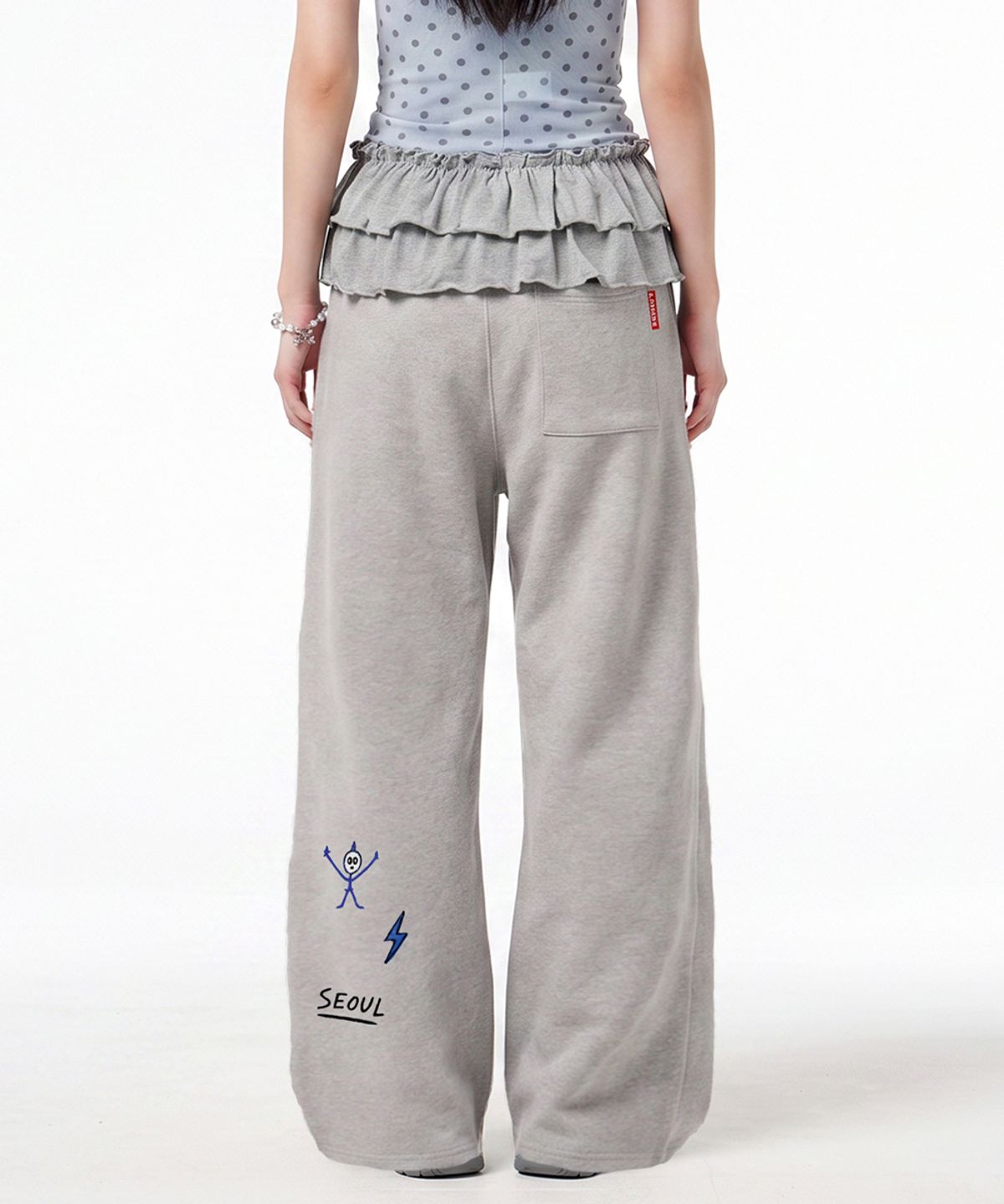 아티스트웨어(ARTISTWEAR) [ATW] 카오스 드로잉  와이드 밴딩팬츠 -2COLOR