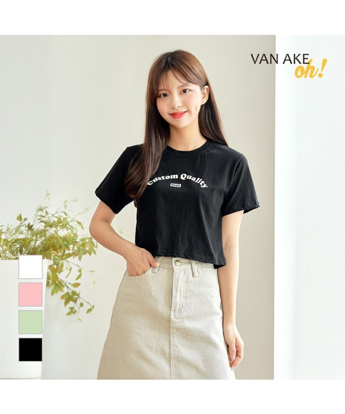 반에이크(VANAKE) 커스텀 반팔 티셔츠_OB16TSME07Z