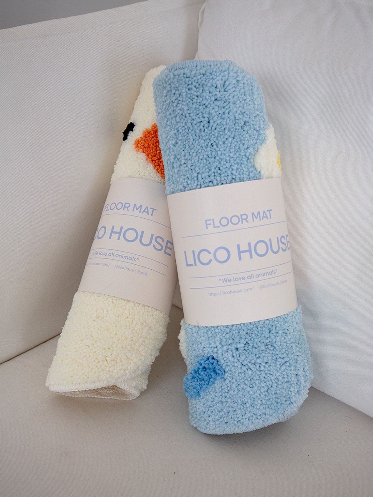 리코하우스(LICO HOUSE) 둥실둥실 오리 매트 러그