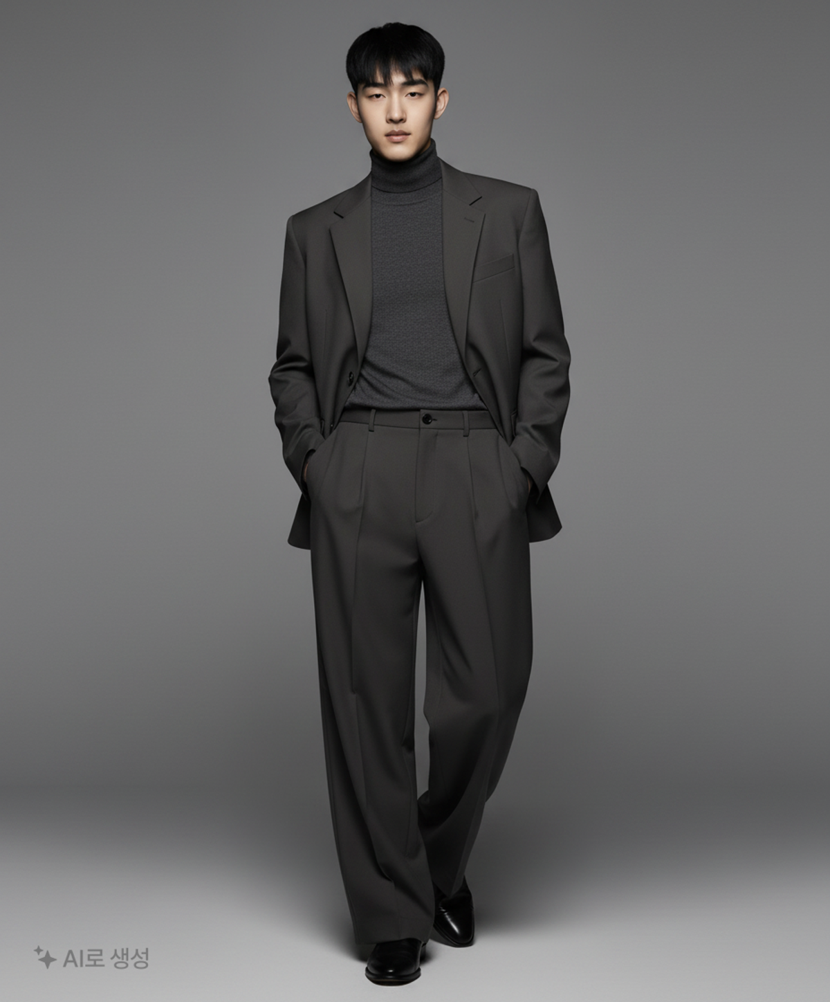 리버클래시(LIBERCLASSY) LKS23304블랙 와이드핏 팬츠 78