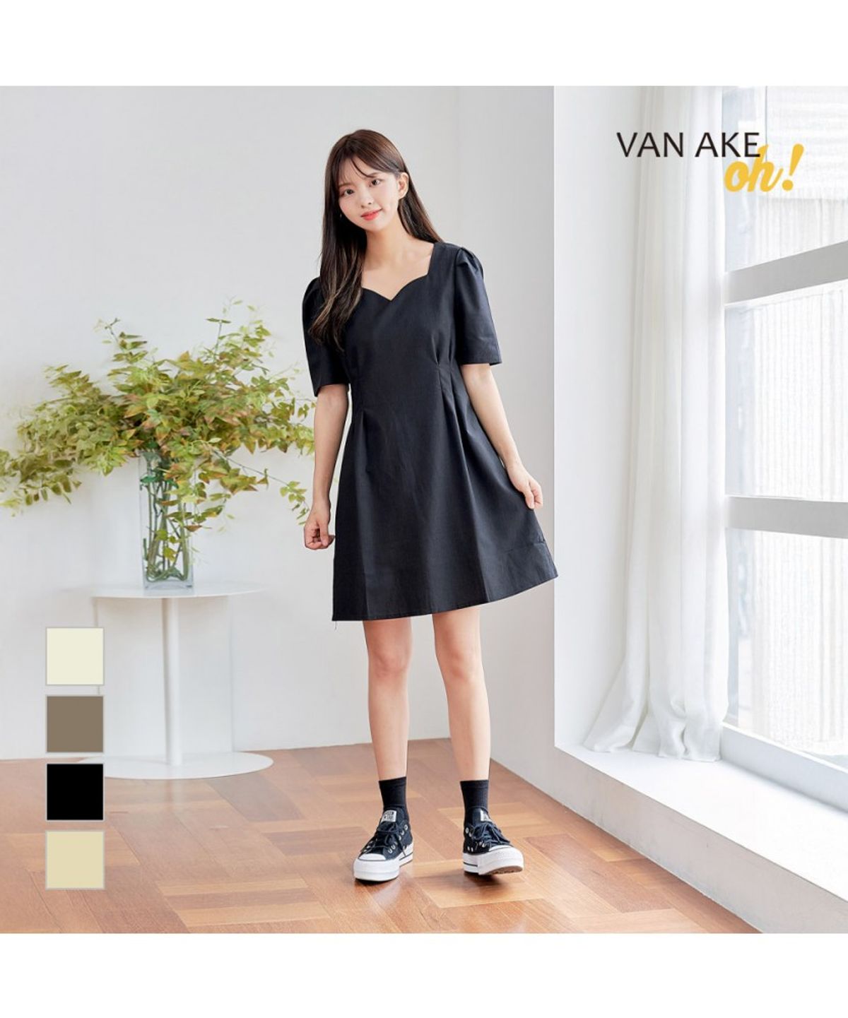 반에이크(VANAKE) 볼린 퍼프 원피스_OB17OPME10Z