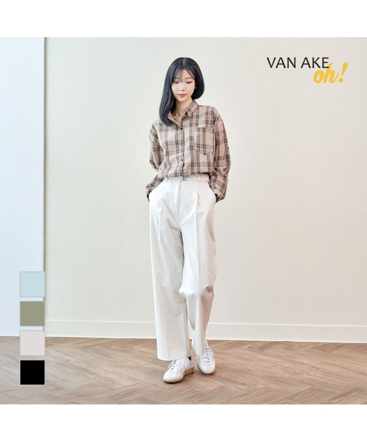 반에이크(VANAKE) 우든 벨트 슬랙스 _OB17SLME05Z