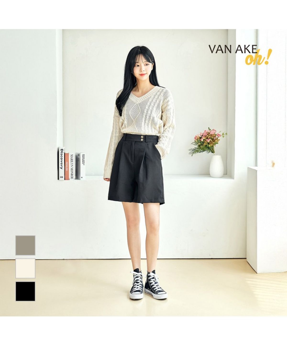 반에이크(VANAKE) 카린 버튼 숏팬츠_OB17SLME18Z