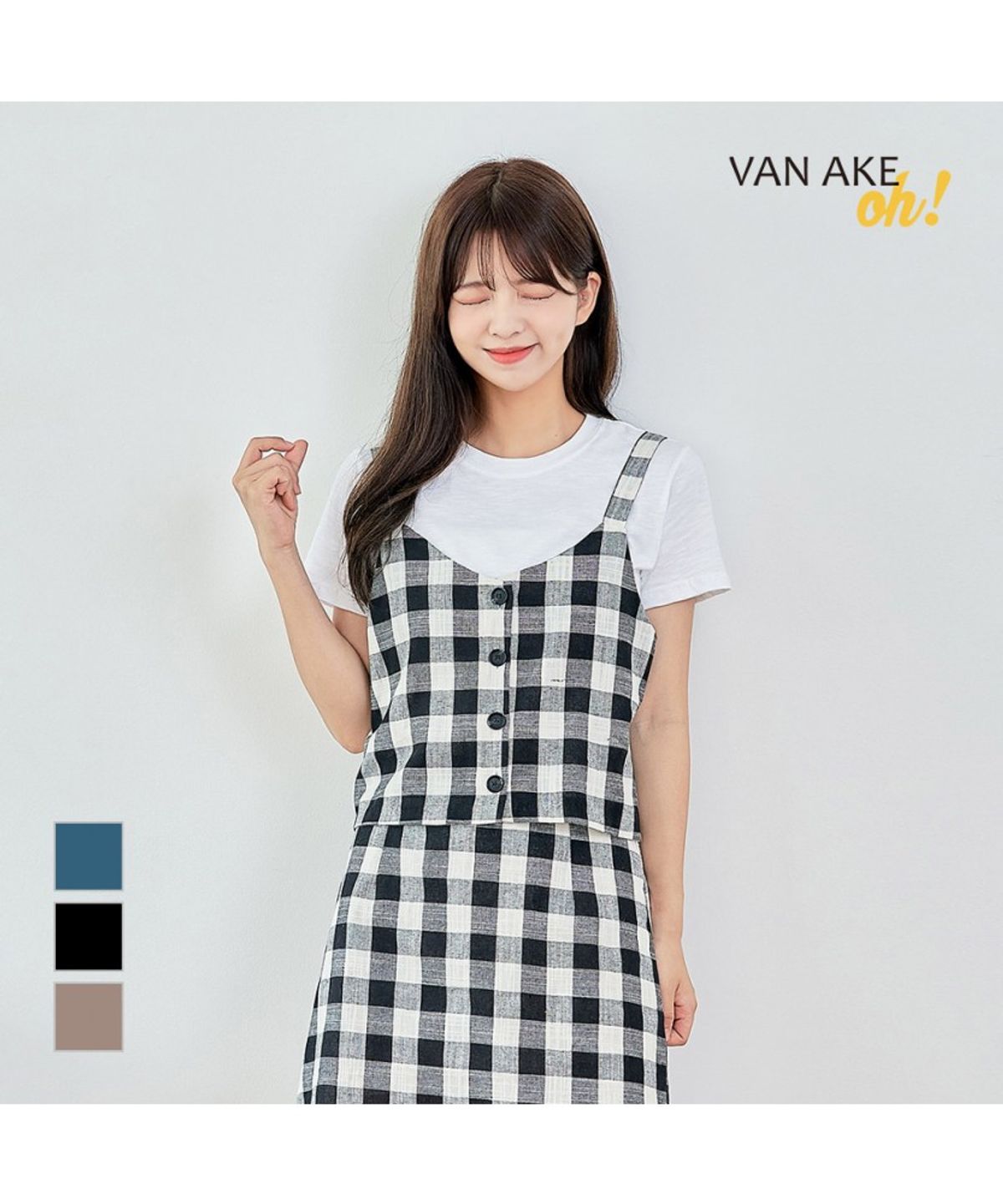 반에이크(VANAKE) 리엘 체크 뷔스티에_OB17VTME03Z