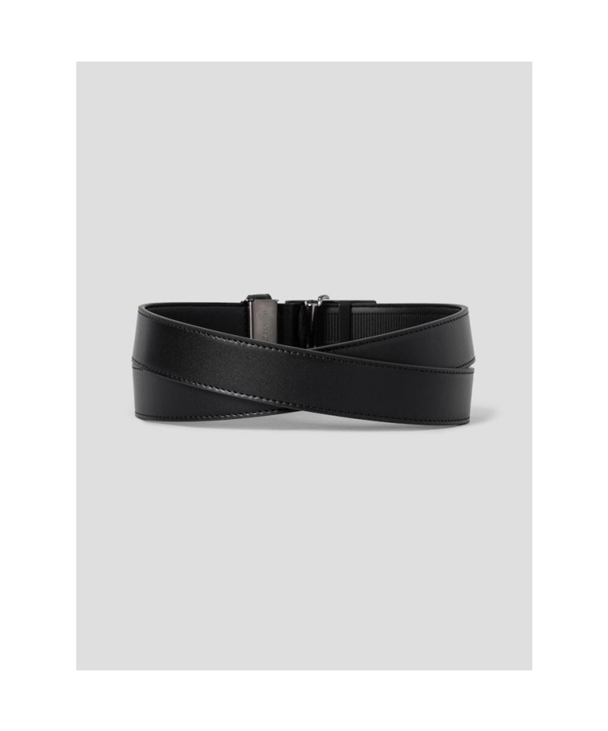 빈폴 액세서리(BEANPOLE ACCESSORY) 흑착 체크 자동 버클 벨트 - 블랙