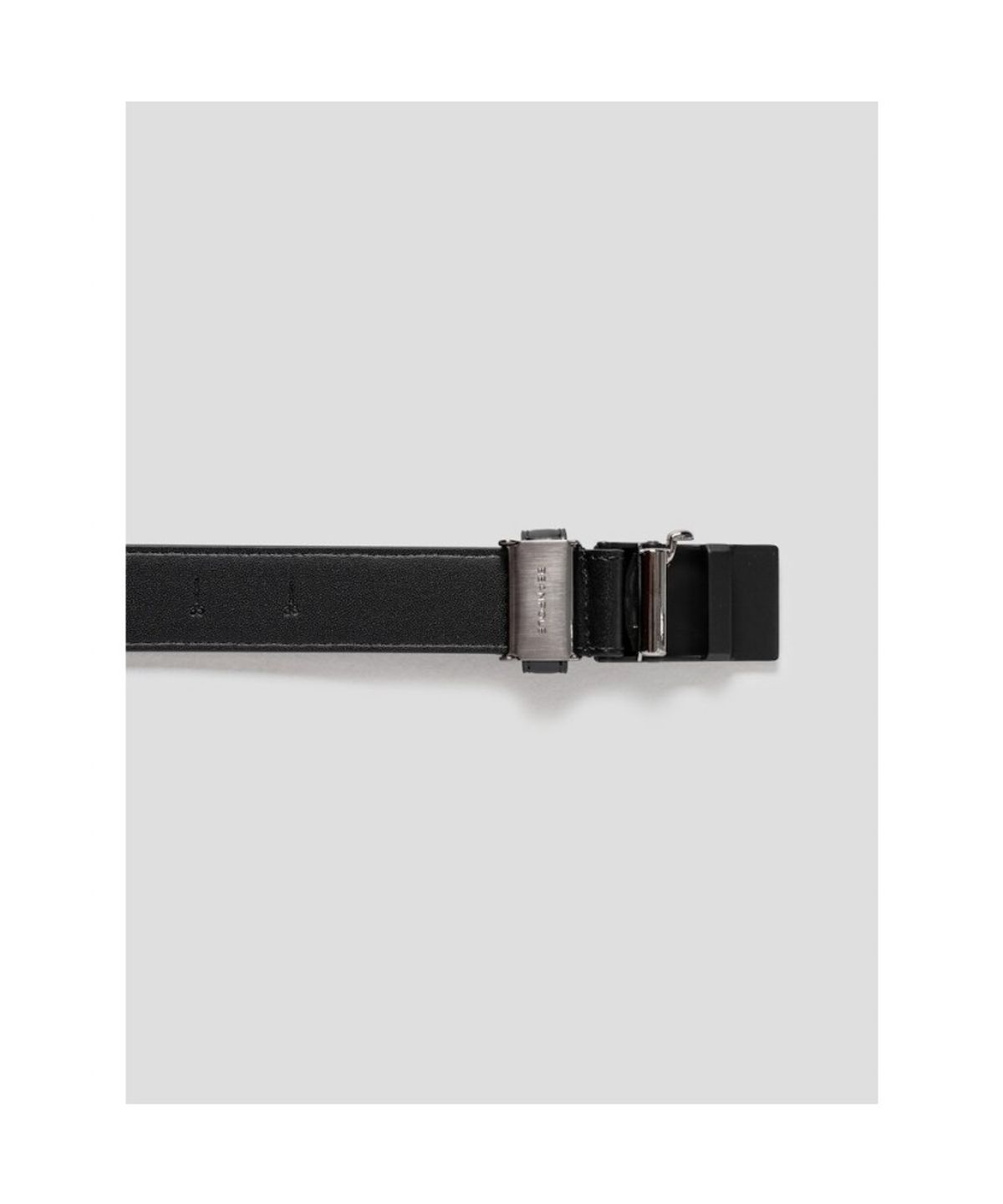빈폴 액세서리(BEANPOLE ACCESSORY) 흑착 체크 자동 버클 벨트 - 블랙