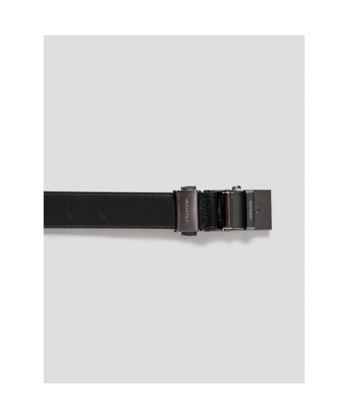 빈폴 액세서리(BEANPOLE ACCESSORY) 흑착 알리사 로고 자동 버클 벨트 - 블랙