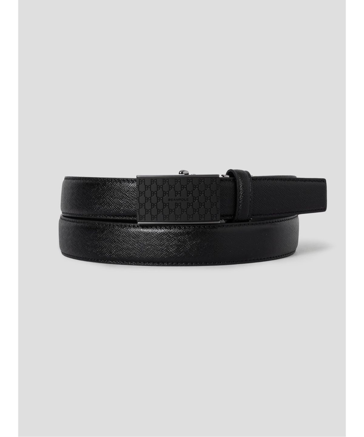 빈폴 액세서리(BEANPOLE ACCESSORY) 흑착 알리사 로고 자동 버클 벨트 - 블랙