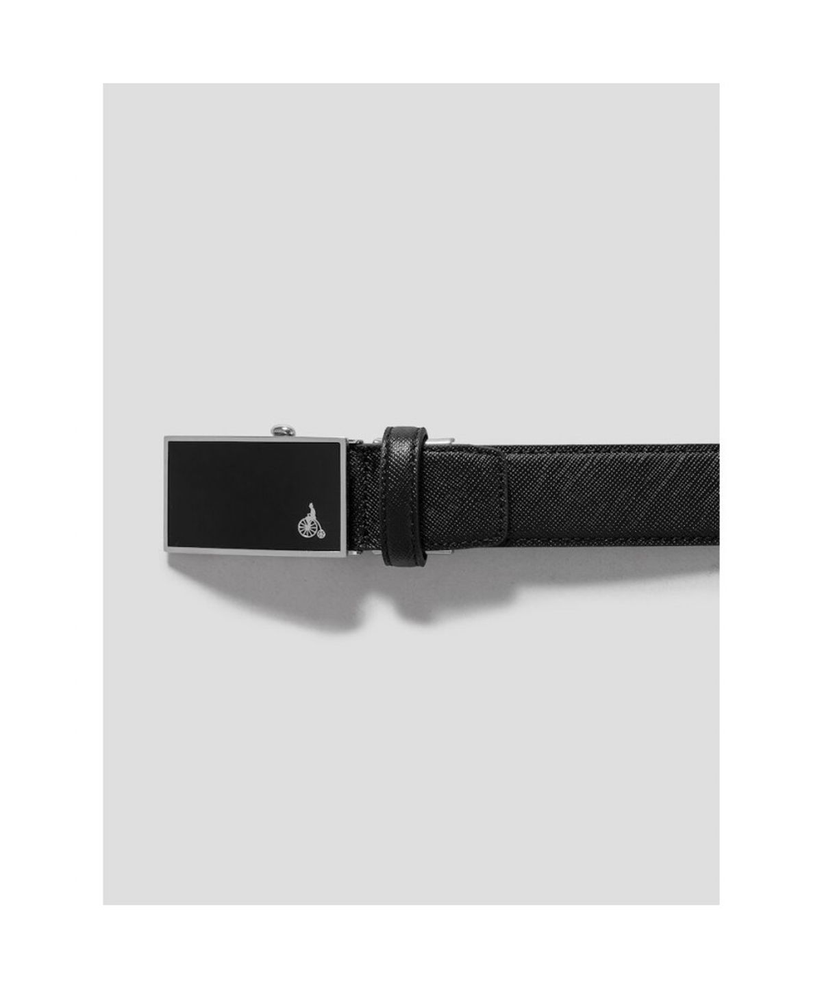 빈폴 액세서리(BEANPOLE ACCESSORY) 자전거 로고 자동 버클 벨트 - 블랙