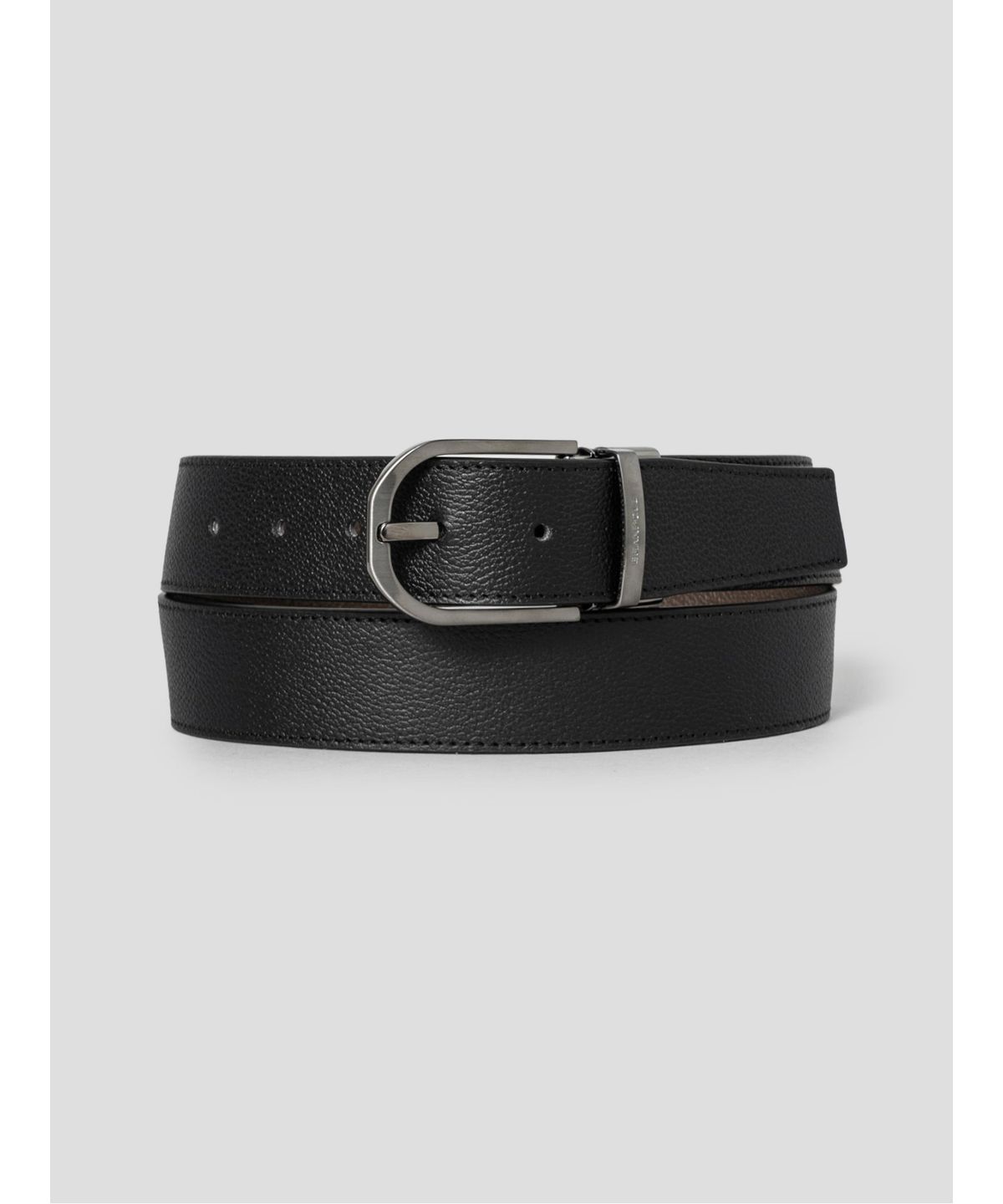 빈폴 액세서리(BEANPOLE ACCESSORY) 리버시블 라운드버클 벨트 - 블랙