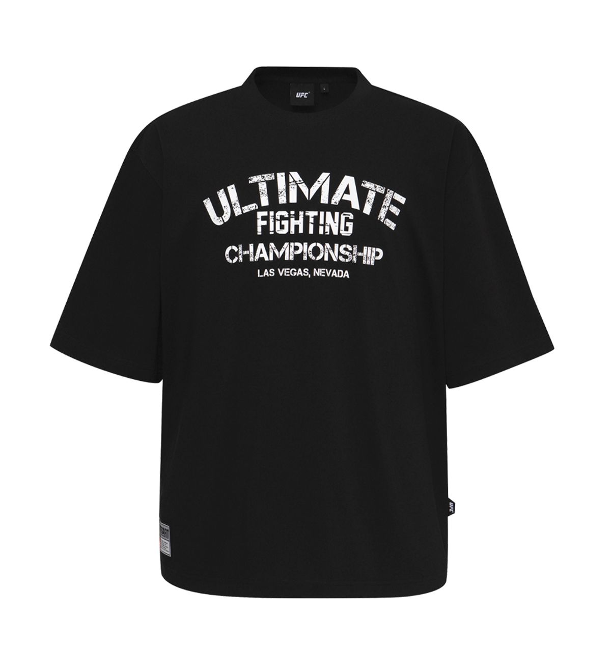 유에프씨 스포츠(UFC SPORT) UFC 얼티밋 빅로고 메가핏 반팔 티셔츠 블랙 U2SSX3101BK