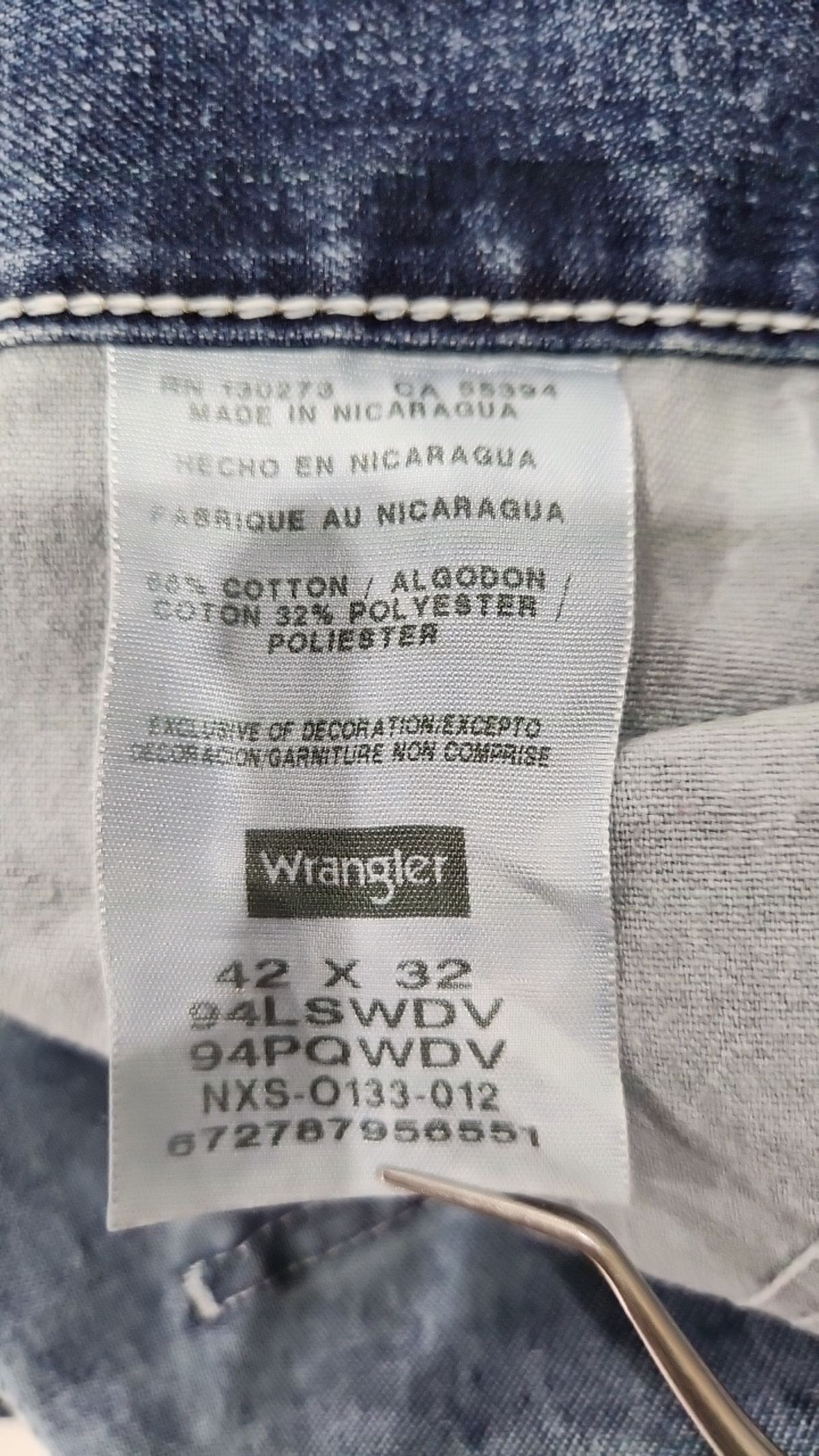 랭글러(WRANGLER) 청/데님 팬츠 42